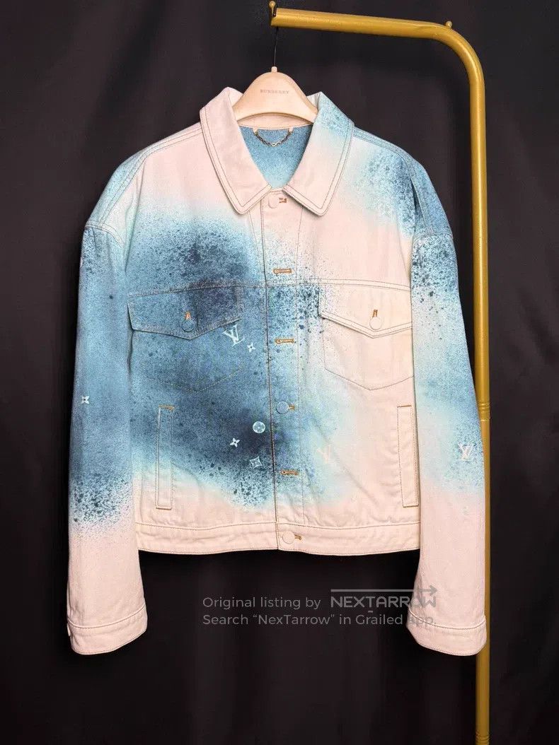 Louis Vuitton Louis Vuitton White ink-splashed denim jacket Size US M / EU 48-50 / 2 - 1 Thumbnail