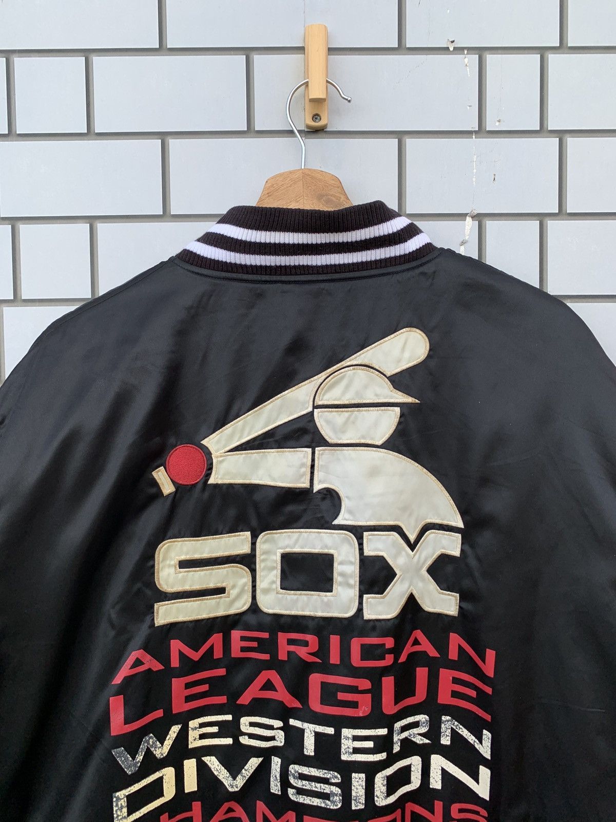 Majestic Vintage MLB SOX Varsity Bomber Jacket Size US XL / EU 56 / 4 - 13 Thumbnail