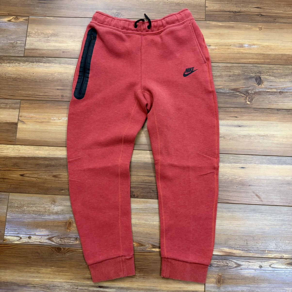 Nike Red Nike Tech Fleece Joggers Sweatpants Size US 26 / EU 42 - 1 Thumbnail
