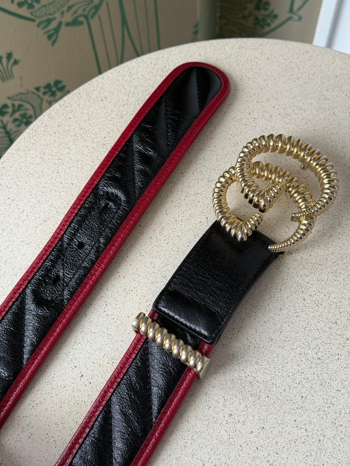 Gucci Gucci Azalea Calfskin Torchon Double G Marmont Belt 90/36 Size ONE SIZE - 7 Thumbnail