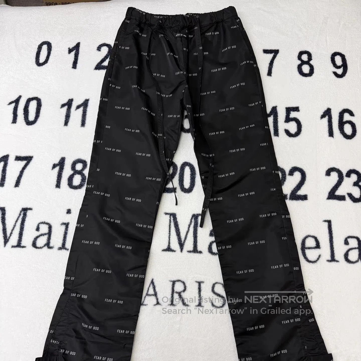 Fear of God Black Casual Pants with Allover Print. Size US 31 - 1 Thumbnail