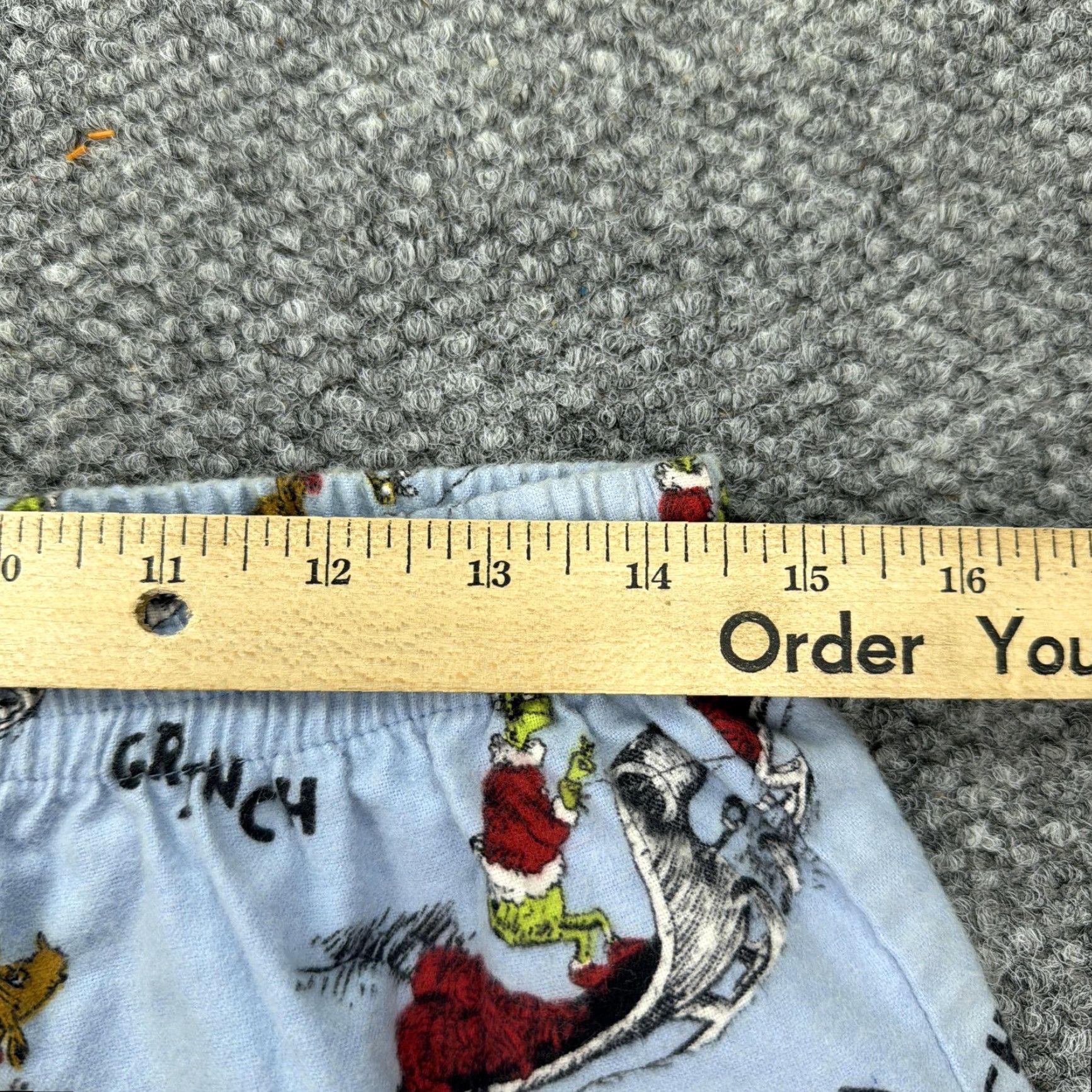 Vintage Dr Seuss Grinch Pajama Shorts Mens Large Blue Christmas Sleep Lounge Boxers Size US 33 - 5 Thumbnail