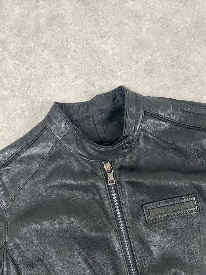 Prada 2000s Prada Black Biker Leather Jacket Size S / US 4 / IT 40 - 4 Thumbnail
