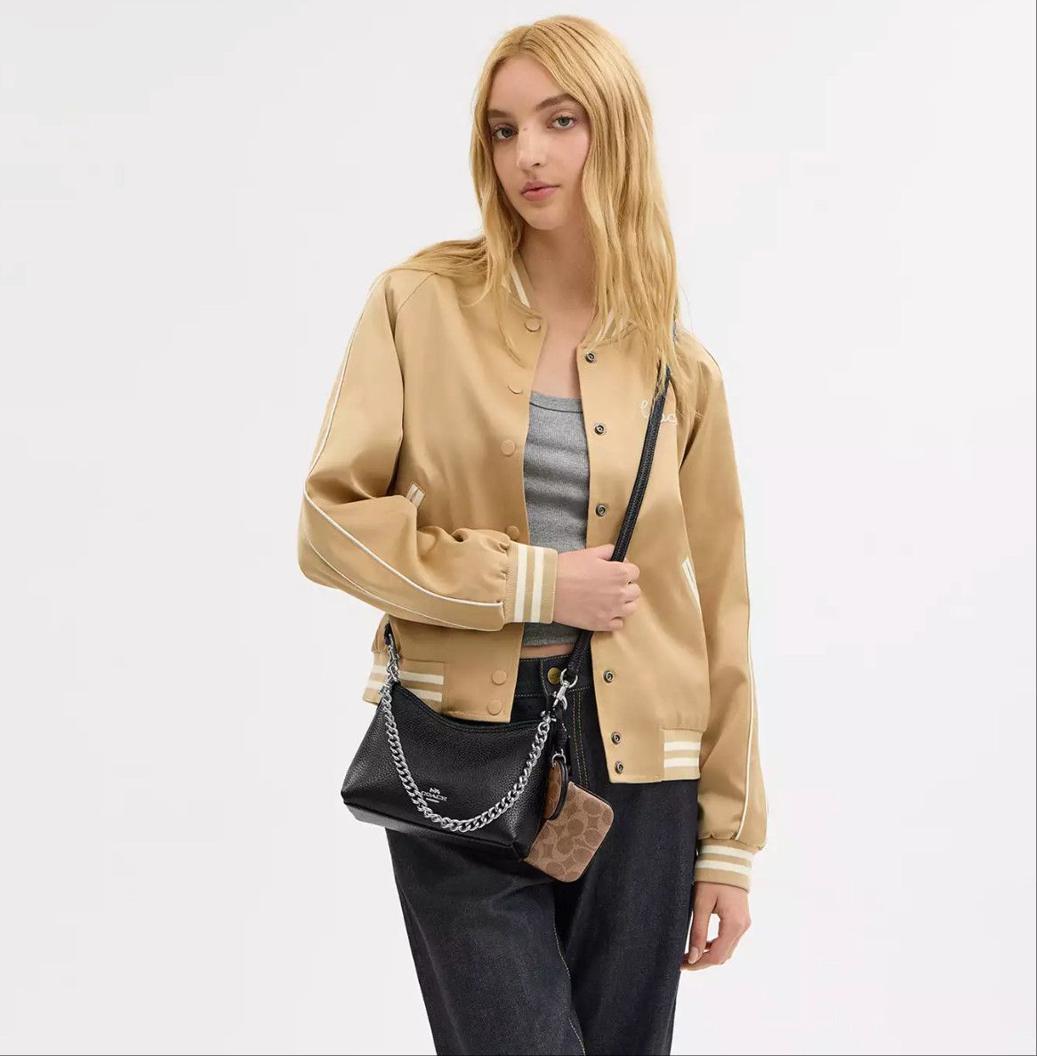 Coach Laurel Small Shoulder Bag With Mirror Charm And Pouch CBI06 Size ONE SIZE - 6 Thumbnail
