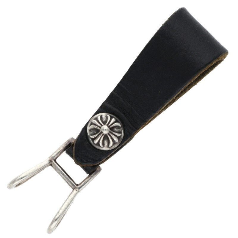 Chrome Hearts Cross Ball Button Leather Belt Loop