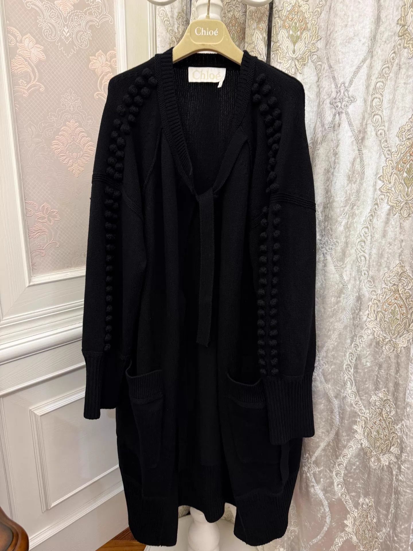 Chloe Chloe Black Knit Sweater Coat M (Minor Wear) Size M / US 6-8 / IT 42-44 - 1 Thumbnail