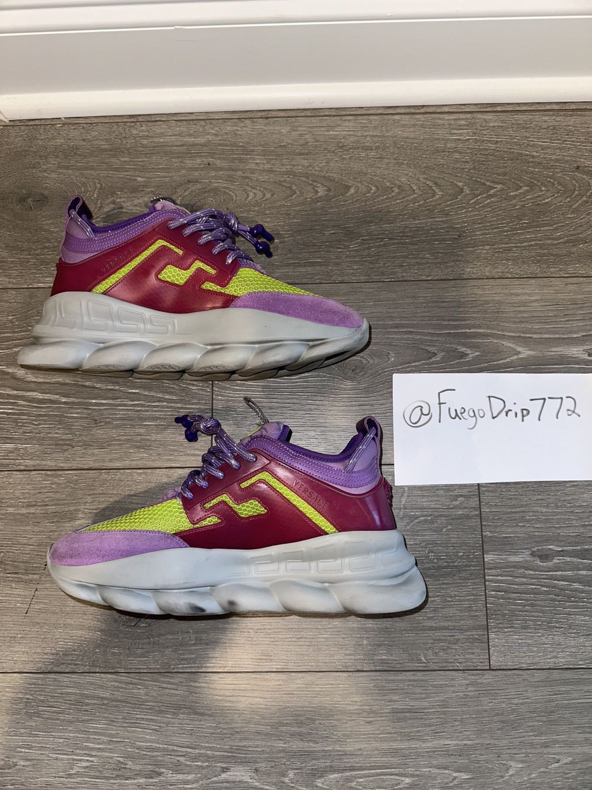 Versace Versace Chain Reaction Purple/Green Size 42 Size US 9 / EU 42 - 2 Thumbnail