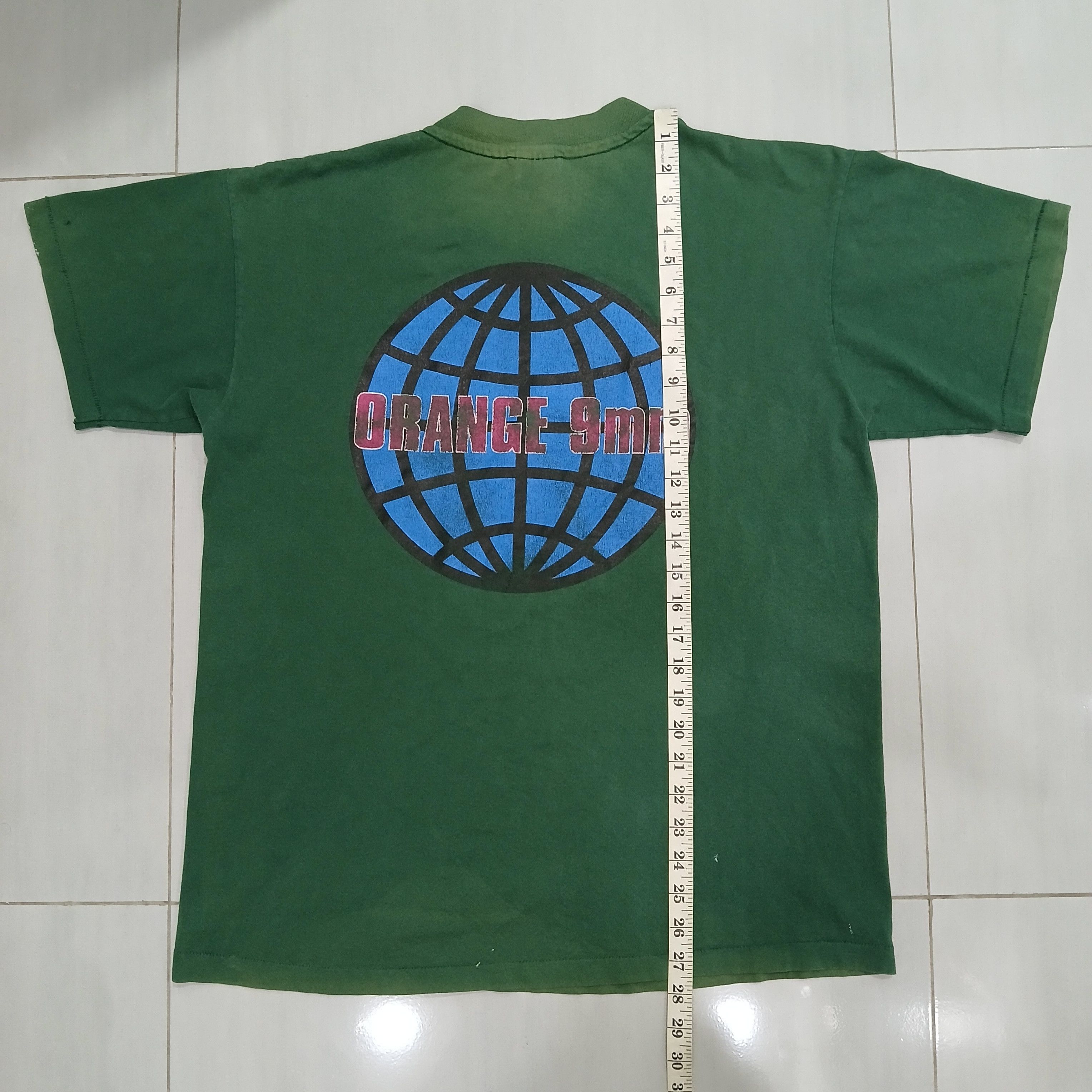 Band Tees ORANGE 9mm Post Hardcore Band Vintage Tee 90's *Rare Size US L / EU 52-54 / 3 - 14 Thumbnail