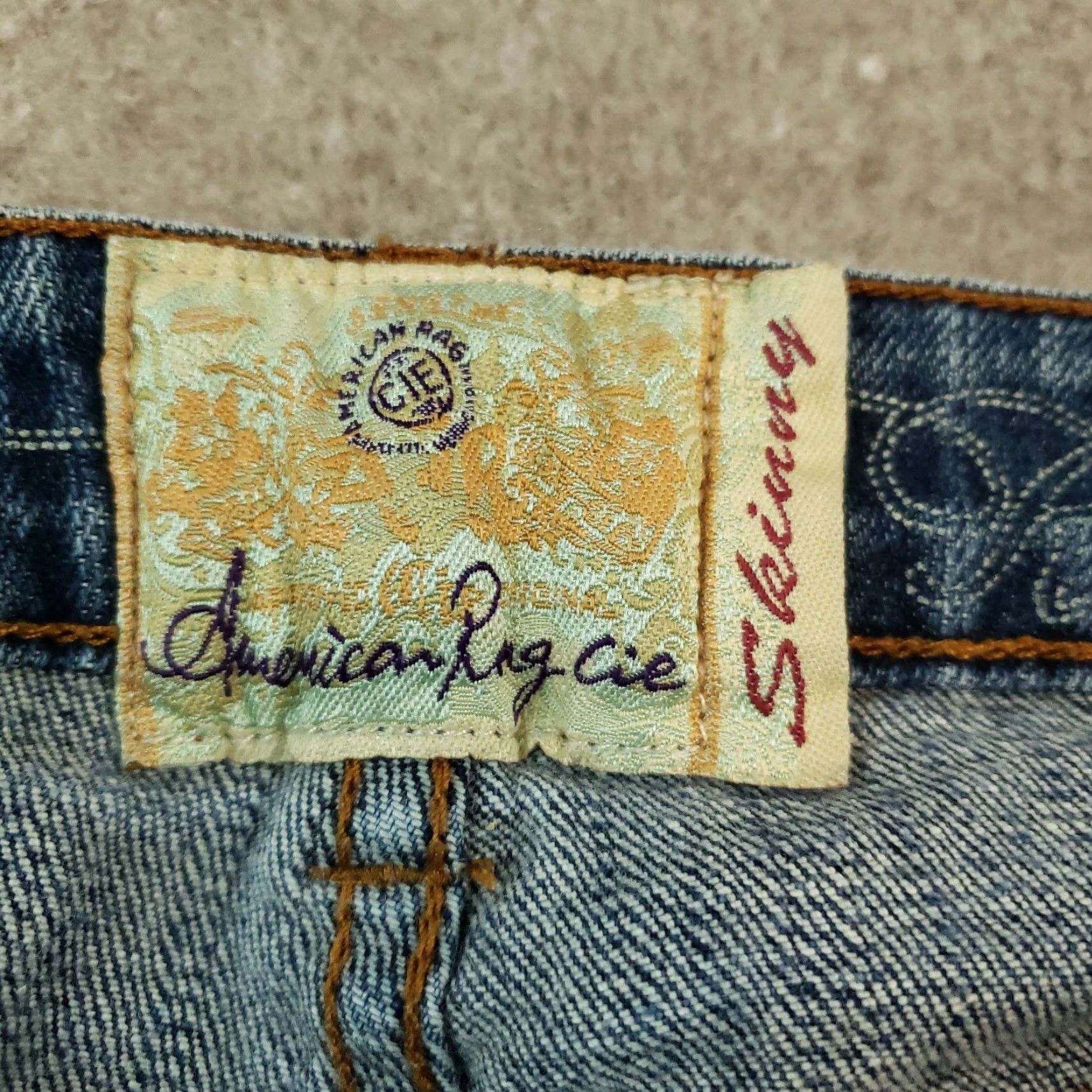 Vintage American Rag Cie Women Blue Denim Skinny Jeans Size 3 Short 27x27 Size 26" / US 2 / IT 38 - 7 Thumbnail