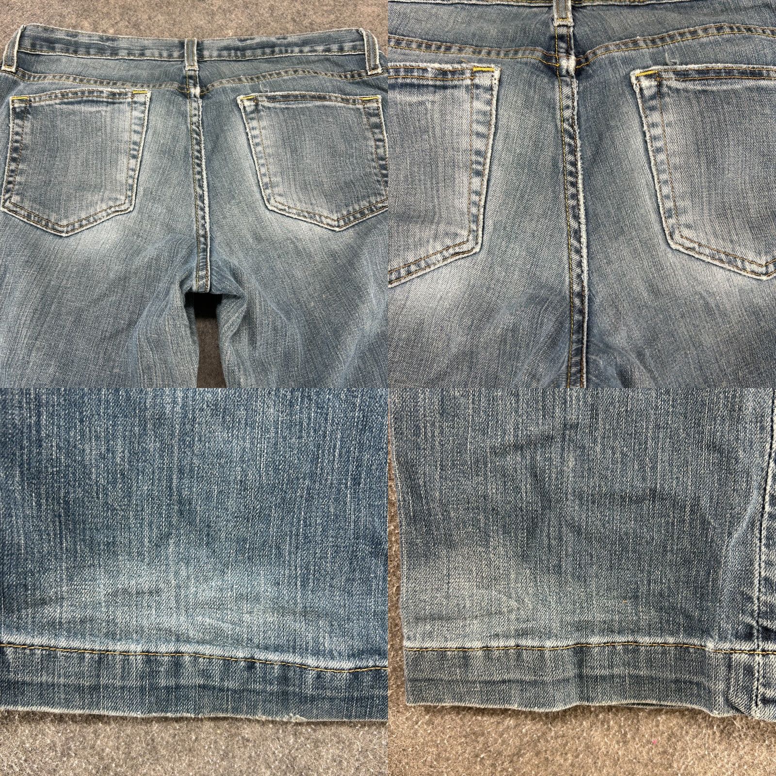 Gap VINTAGE Gap Jeans Womens 8 Blue Flare Long Lean Stretch Cotton Medium Wash Y2K Distressed 90s Retro 5-Pocket Denim Slimming Size 30" / US 8 / IT 44 - 9 Thumbnail