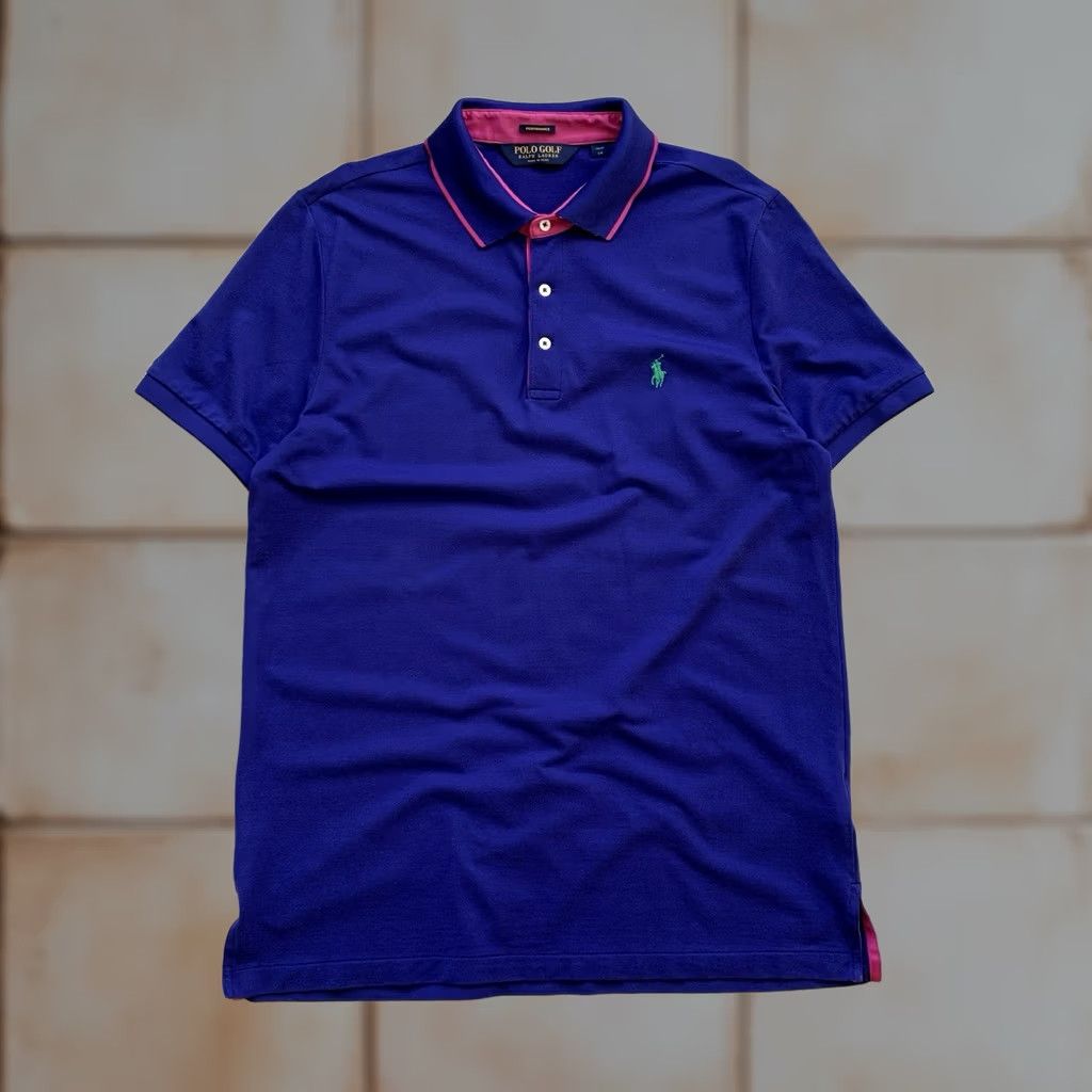 Polo Ralph Lauren Polo Ralph Lauren Golf Tee T-Shirt Men’s L Shirt, Purple, Short Sleeve, V-Neck, Cotton Polyester, Regular Fit Size US L / EU 52-54 / 3 - 1 Thumbnail