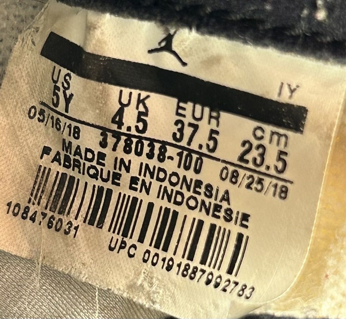 Jordan Brand Jordan 11 Retro Concord 2018 GS 378038-100 5Y/6.5W No Box Size US 5 / EU 37 - 14 Thumbnail