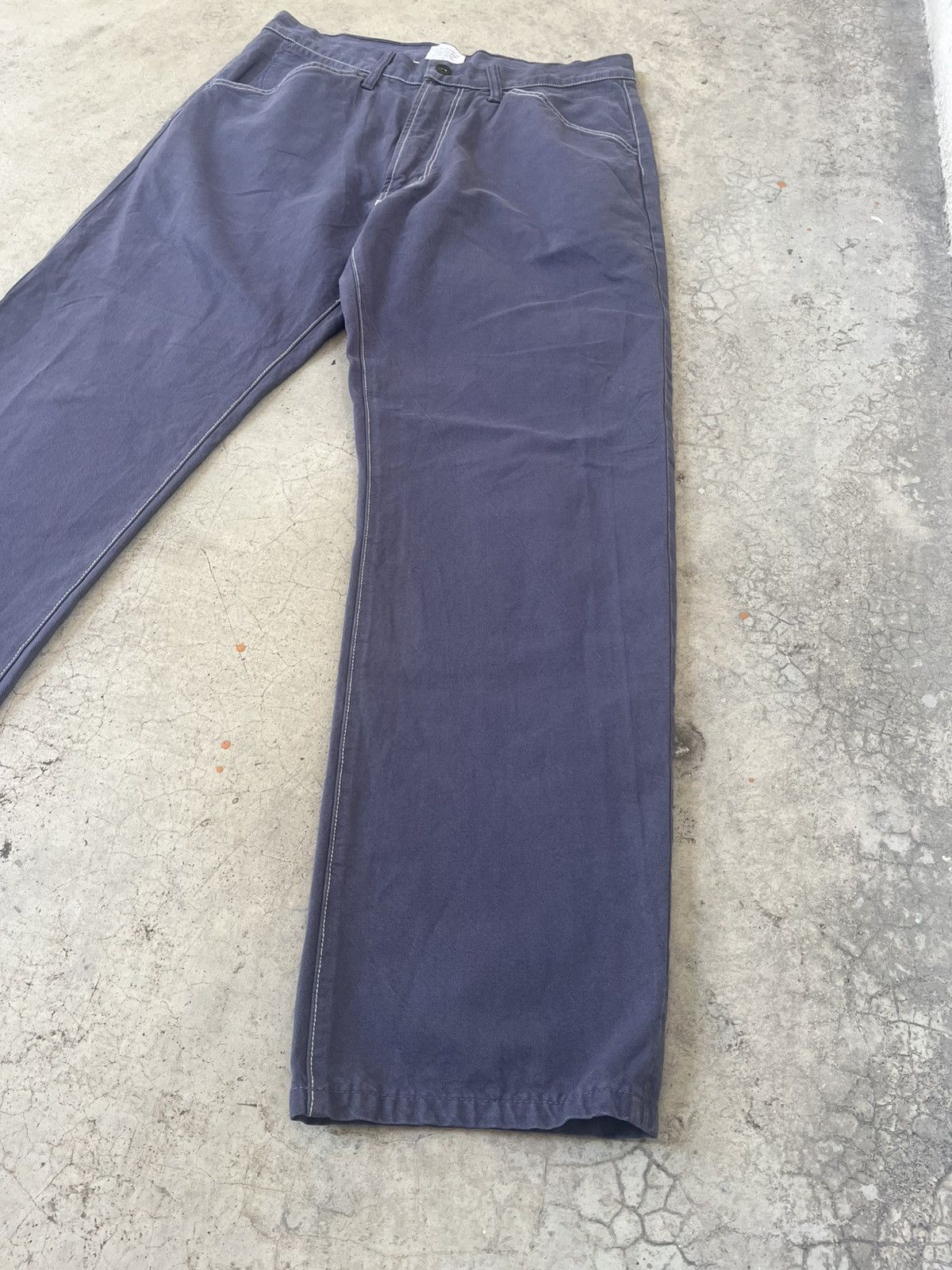 Save Khaki United Save khaki united Blue Faded Japanese Workwear Pants Size US 32 / EU 48 - 4 Thumbnail