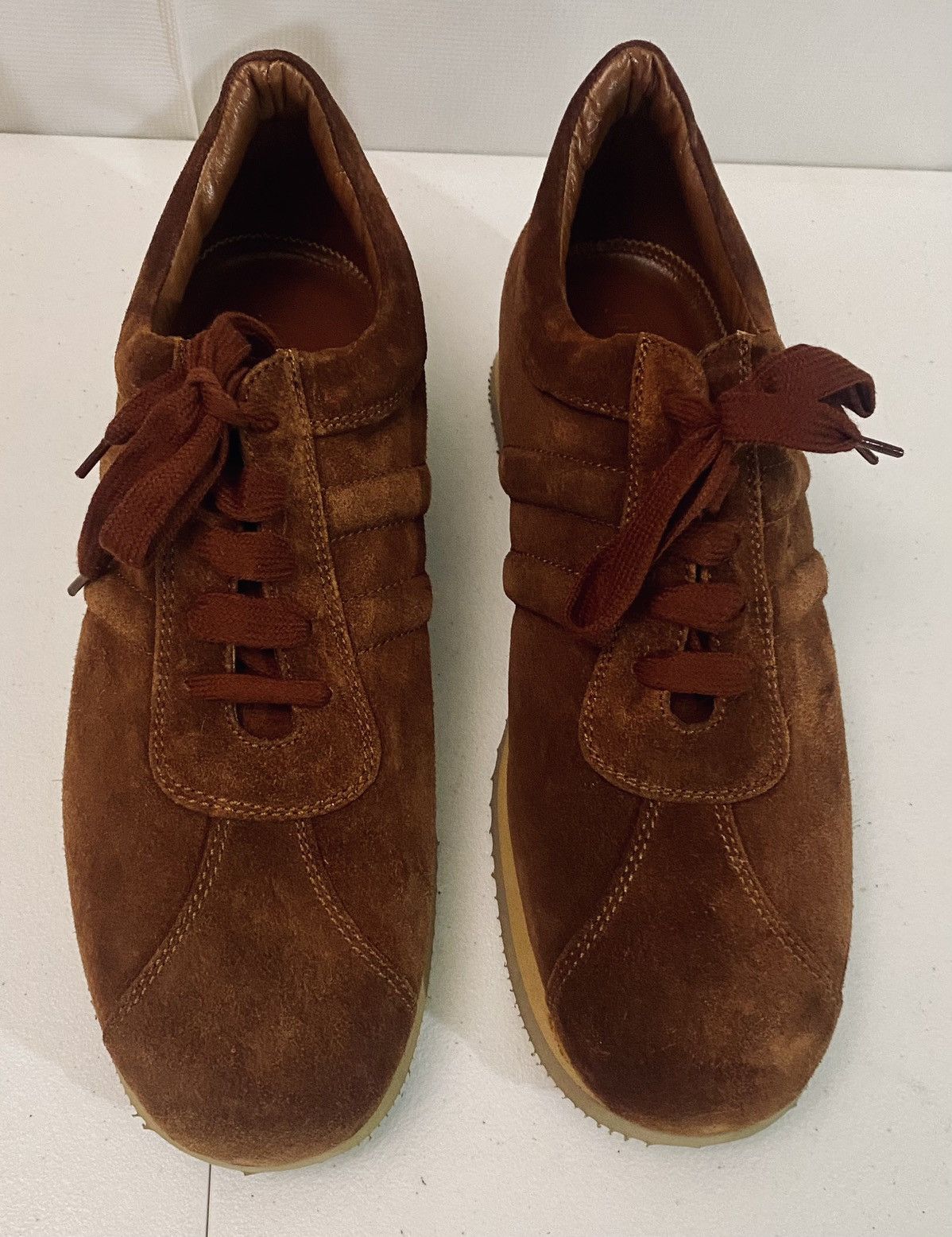 Malo Malo 🇮🇹 Brown French Calfskin Suede Voyager Sneakers 10 NEW Size US 10 / EU 43 - 4 Thumbnail