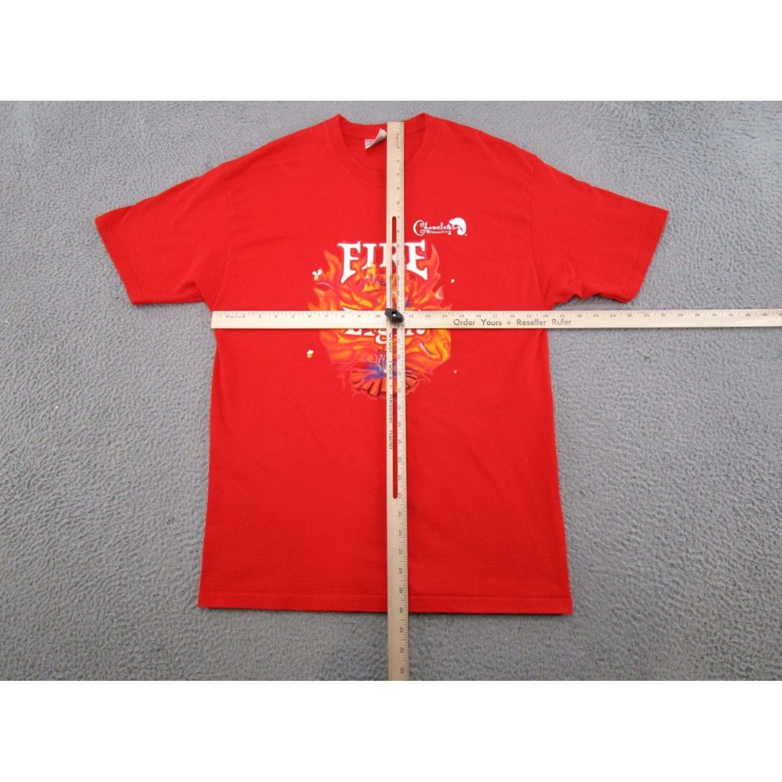 Port Authority Chameleon Brewing Fire and Light Beer Shirt Mens XL Red Port Authority T-Shirt Short Sleeve Crew Neck Cotton Size US XL / EU 56 / 4 - 5 Thumbnail
