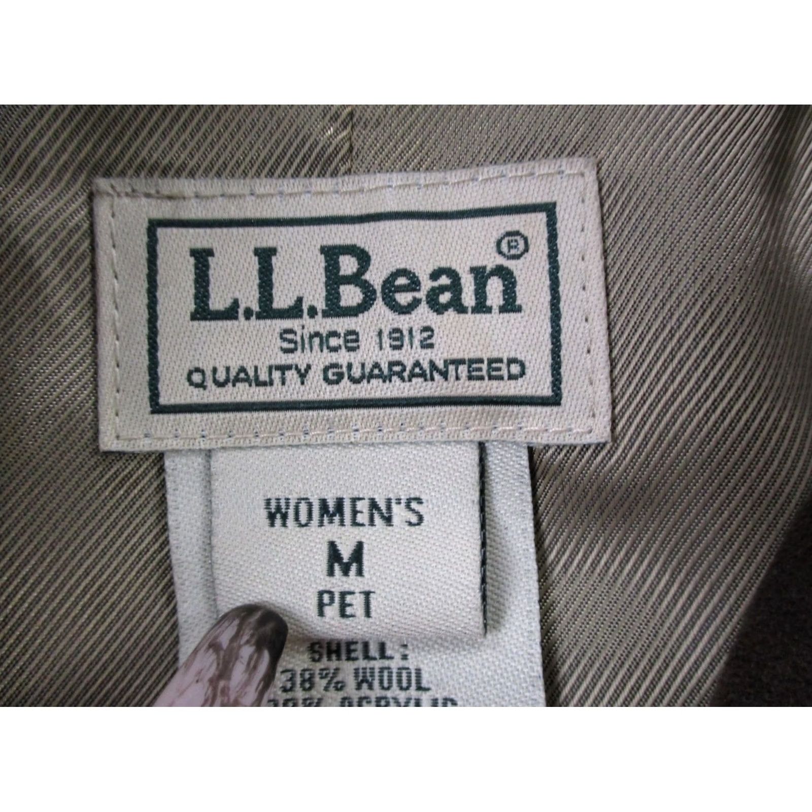 Vintage L.L. Bean Jacket Womens Long Wool Beig e Outdoor Windbreaker Regular Petite PM Chore Coat Size M / US 6-8 / IT 42-44 - 6 Thumbnail