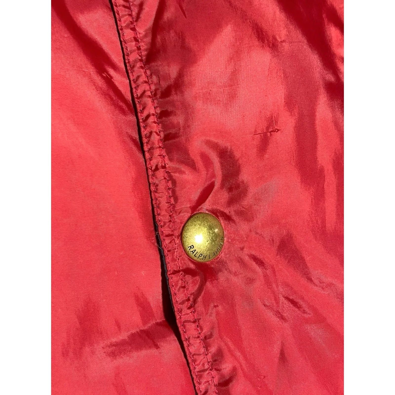 Ralph Lauren Polo Ralph Lauren Puffer Down Vest Reversible Men’s Mid-Length Nylon Zip Button Red Dark Blue L Size US L / EU 52-54 / 3 - 7 Thumbnail