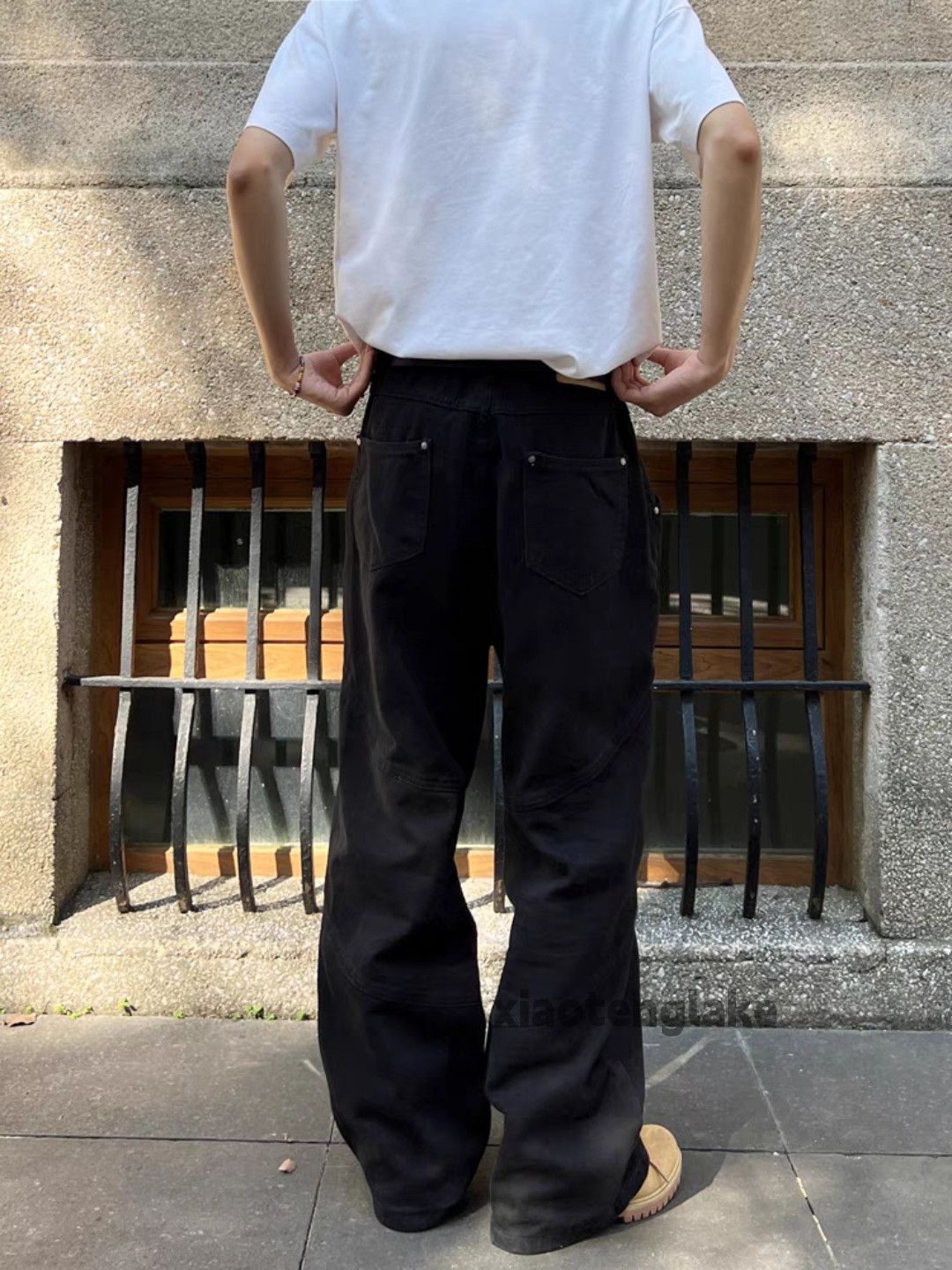 Designer × Japanese Brand × Vintage unisex washed faded cleanfit patchwork flared pants Size US 26 / EU 42 - 1 Thumbnail