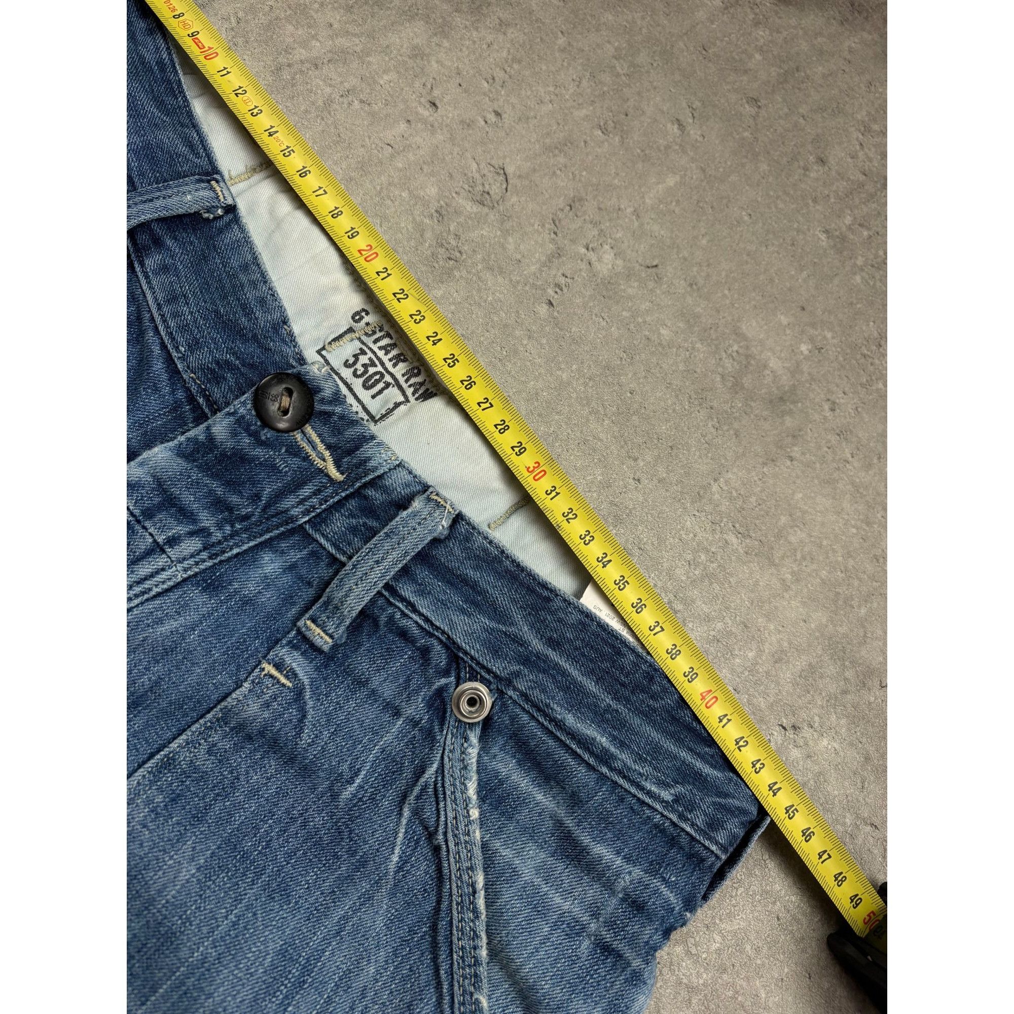 G-Star G-Star RAW 3301 Tapered Fit Jeans Distressed Blue Denim 32x3 Size US 32 / EU 48 - 5 Thumbnail