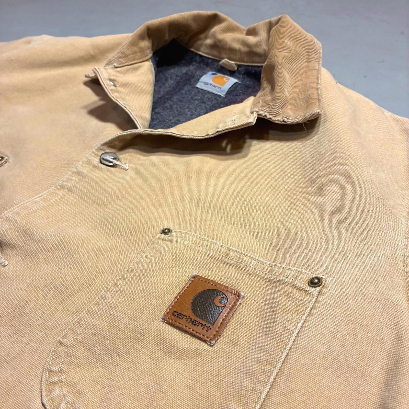 Carhartt Vintage Carhartt C01 Canvas Chore Jacket Tan Blanket Lined Size US L / EU 52-54 / 3 - 5 Thumbnail