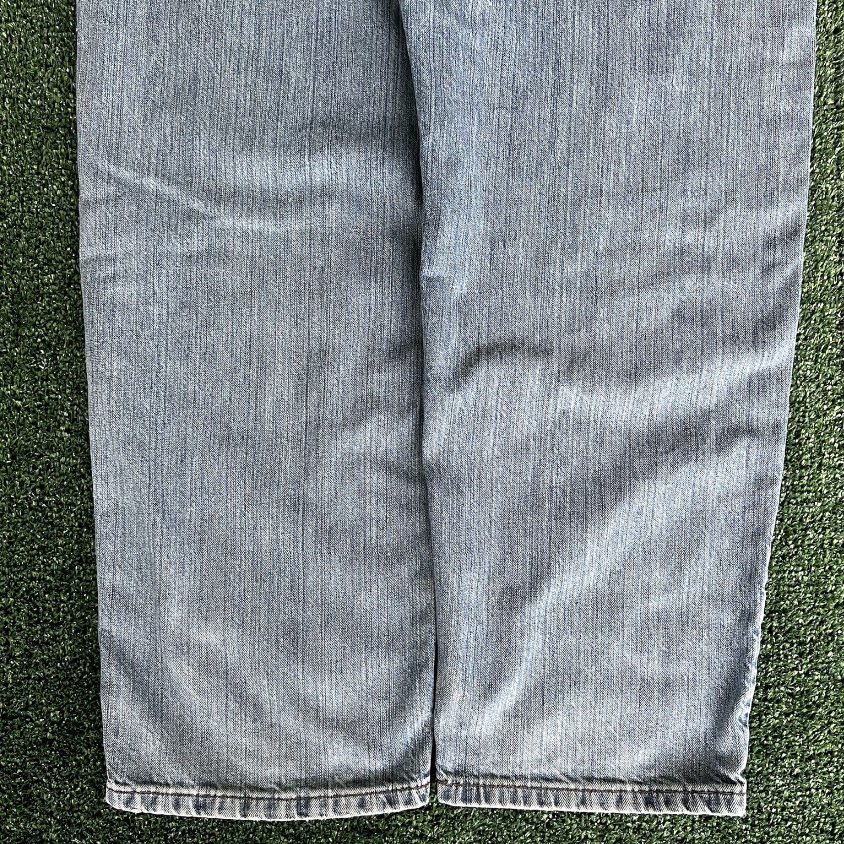 Harley Davidson VINTAGE Harley-Davidson Jeans Straight Leg Light Blue 39x31 Mens Denim Distressed 5-Pocket Biker Grunge 90s USA Men Size US 39 - 3 Thumbnail