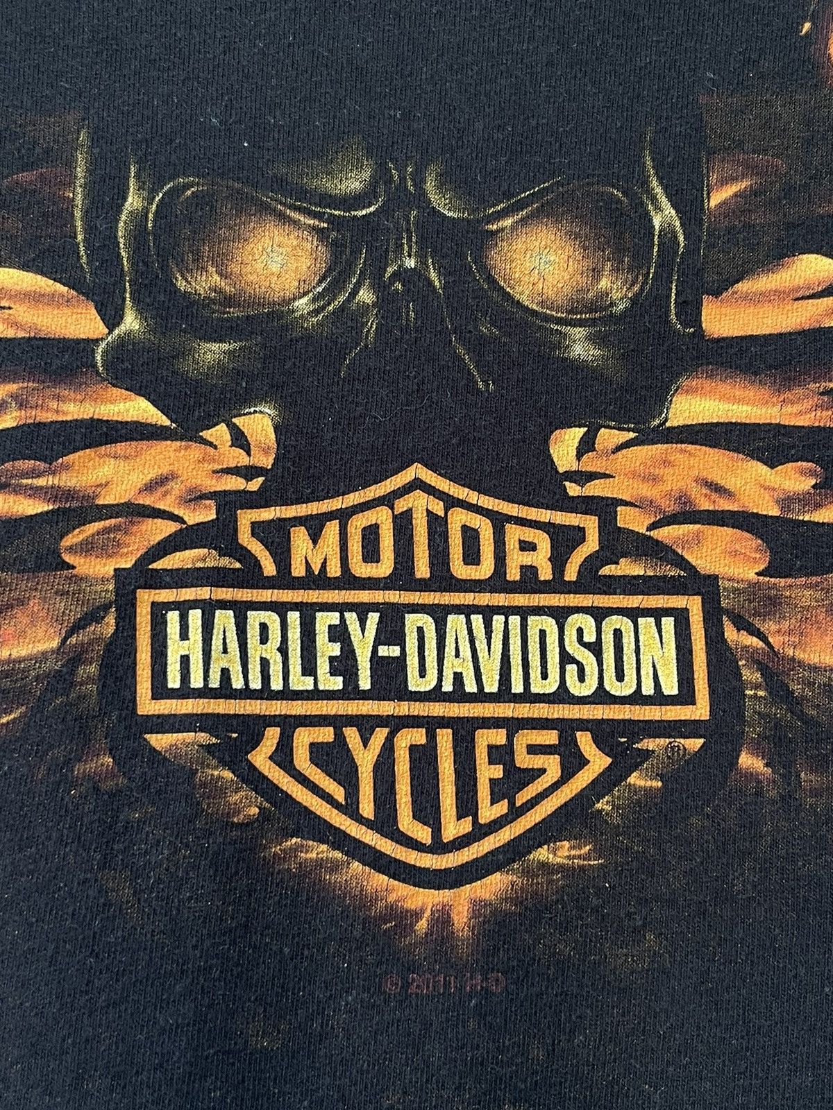 Harley Davidson Vintage Y2K Harley Davidson Fire Skull T-Shirt Grand Canyon Size US XXL / EU 58 / 5 - 7 Thumbnail