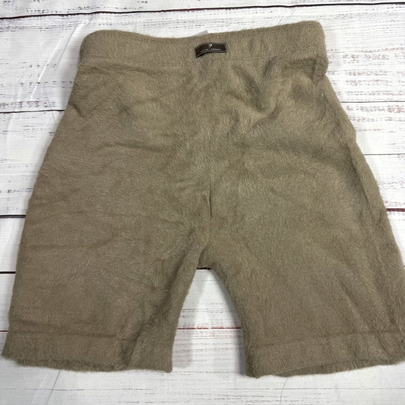 Gymshark Whitney Simmons Gymshark Shorts Eyelash High Waisted Pull On Brown Women's M Size 32" / US 10 / IT 46 - 6 Thumbnail