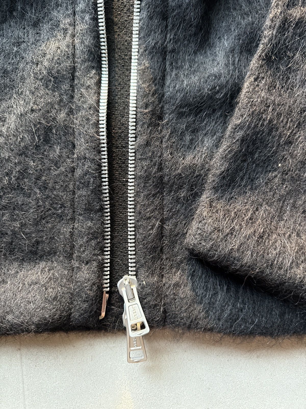 Our Legacy Our Legacy Full Zip Hooded Jacket Hairy Wool Black Size US M / EU 48-50 / 2 - 5 Thumbnail