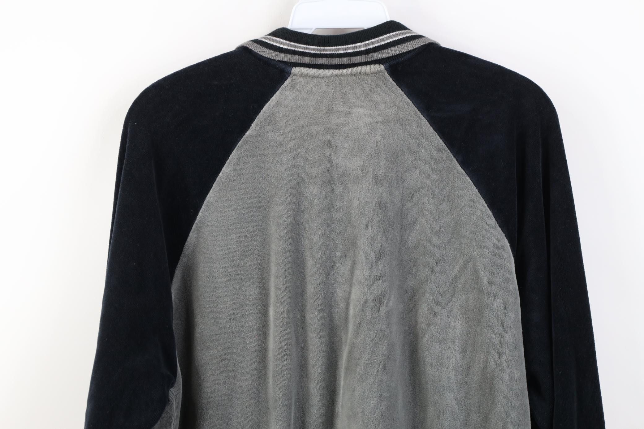 Vintage Vintage 90s Streetwear Block Velour Long Sleeve Polo Shirt Size US M / EU 48-50 / 2 - 11 Thumbnail