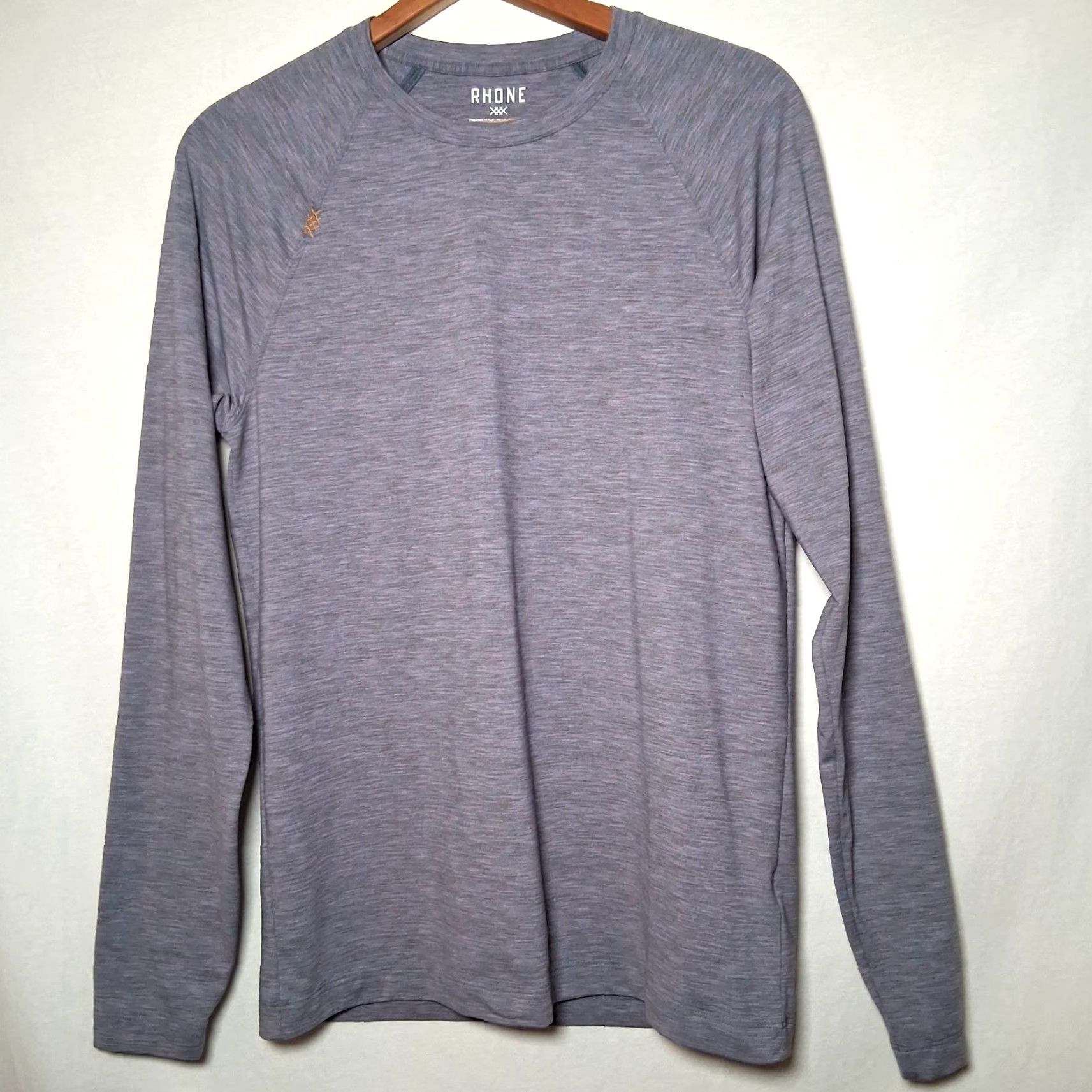 Rhone Rhone Shirt Men S Long Slv Athletic Performance Wear Purple Blue Gray Heather Size US S / EU 44-46 / 1 - 2 Thumbnail
