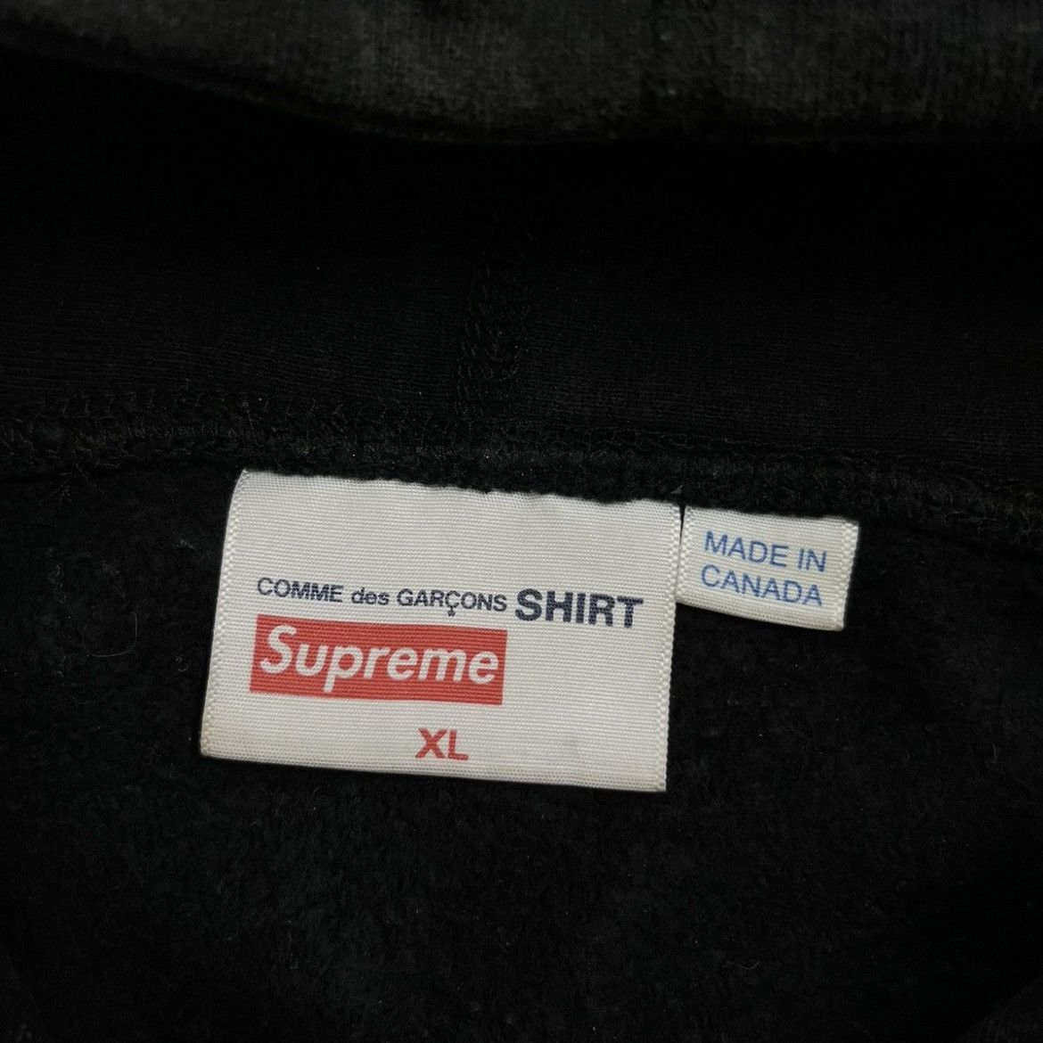 Comme des Garcons SHIRT × Supreme Supreme x Comme des garcons FW17 Hooded Sweatshirt Size US XL / EU 56 / 4 - 6 Thumbnail