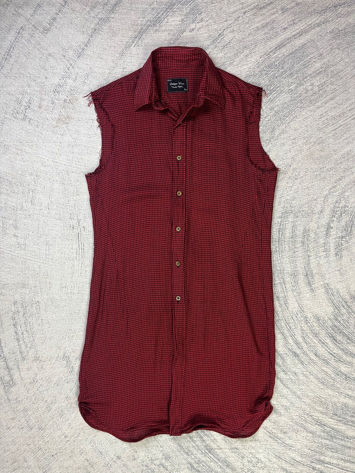 Takahiromiyashita The Soloist. Number Nine Gingham Checkered Sleeveless Long Shirt Size S / US 4 / IT 40 - 1 Thumbnail