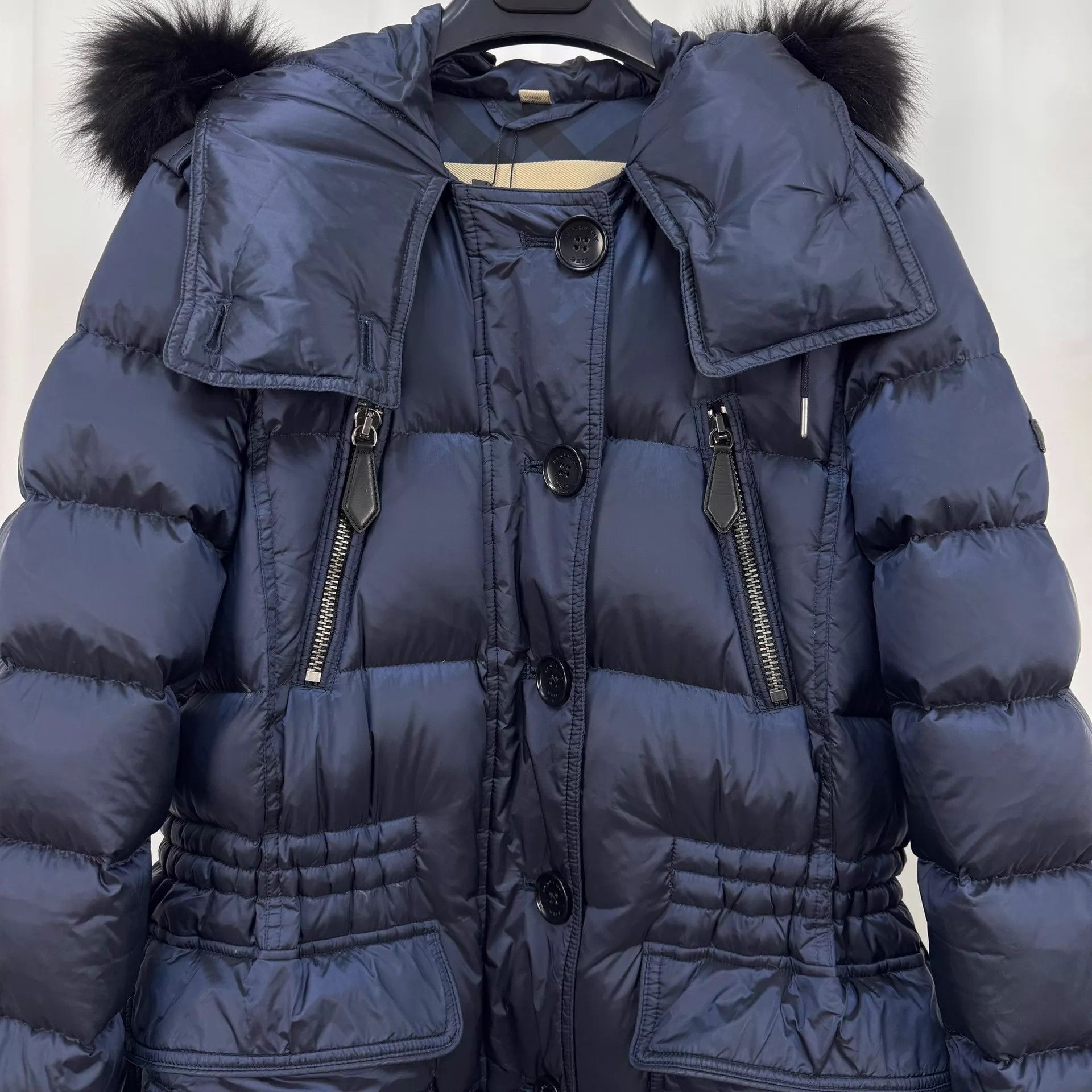 Burberry Burberry logo fur collar down coat size S 99 new Size S / US 4 / IT 40 - 3 Thumbnail