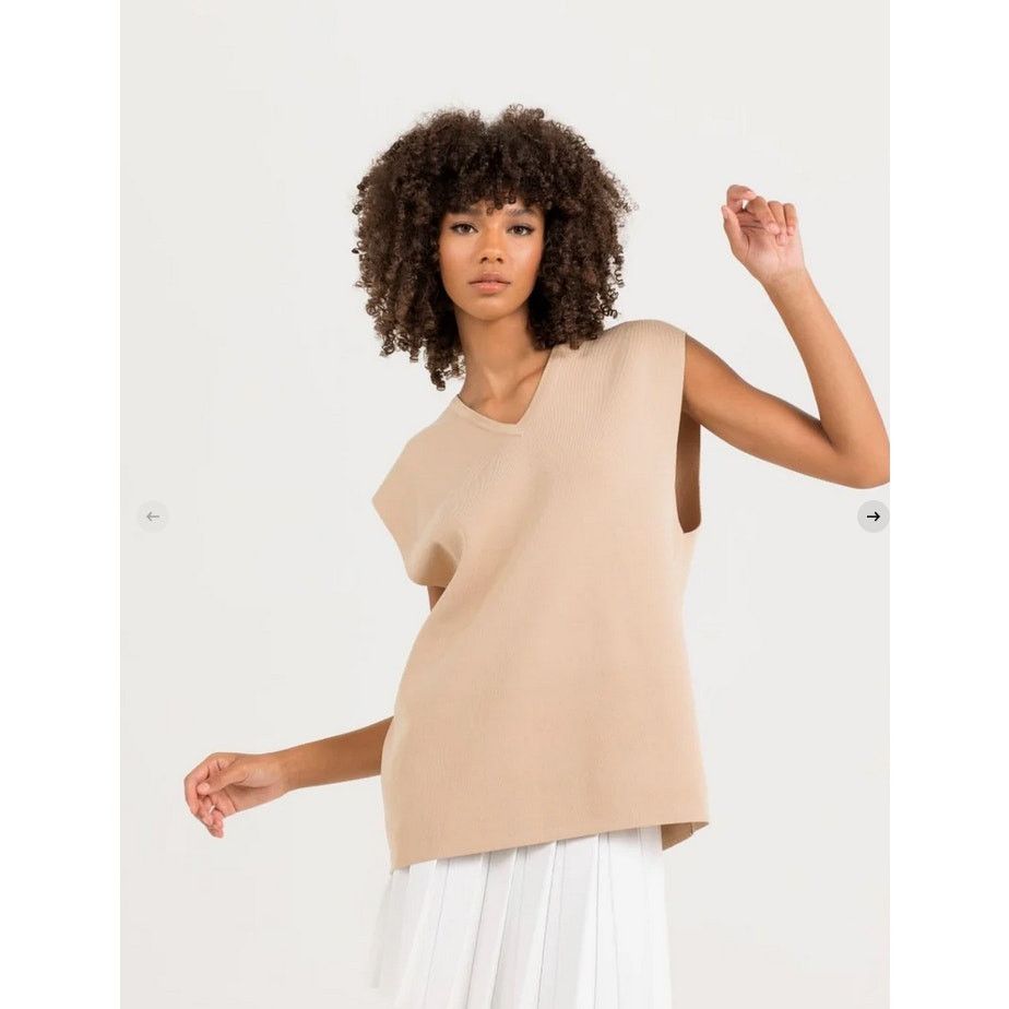 Other Aleeza paris V Neck Knit Oversize Sage Green Size M NWT Size M / US 6-8 / IT 42-44 - 2 Thumbnail