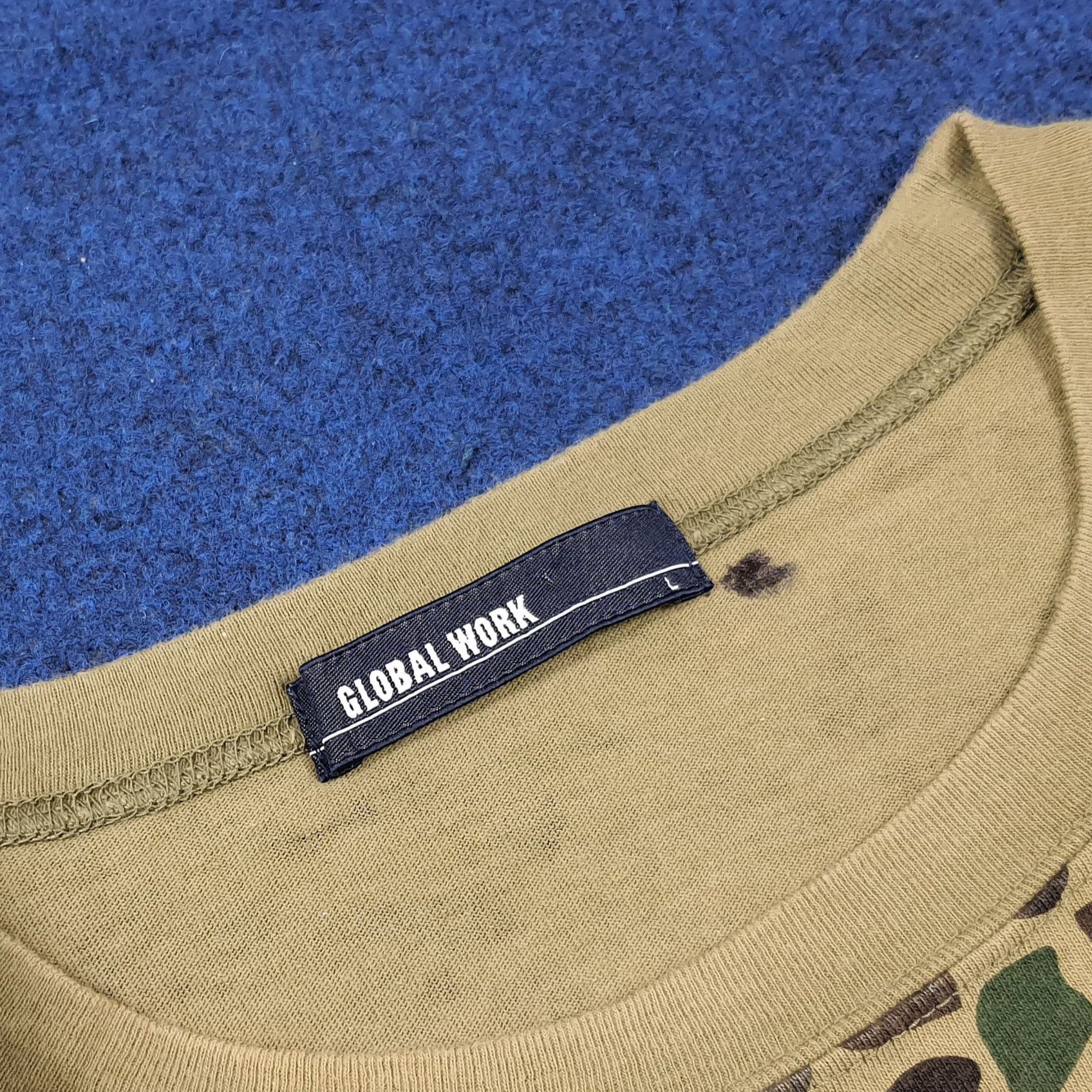 Vintage Global Work Japan Brand Hunter Camo T-Shirt C285N25