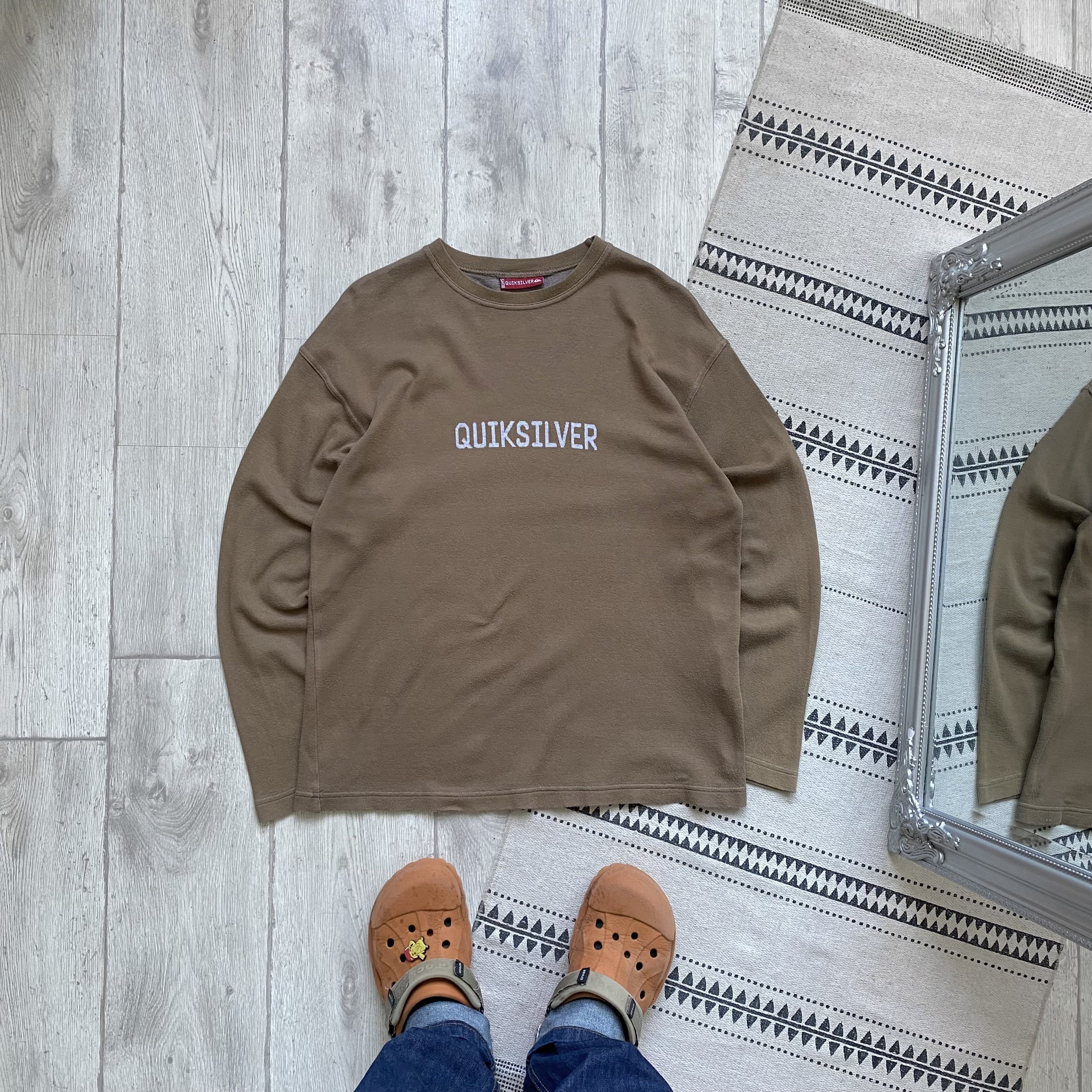 O'Neill 🏄🏼‍♂️ Knit Vintage 90s Quiksilver longsleeve center logo Size US M / EU 48-50 / 2 - 2 Thumbnail