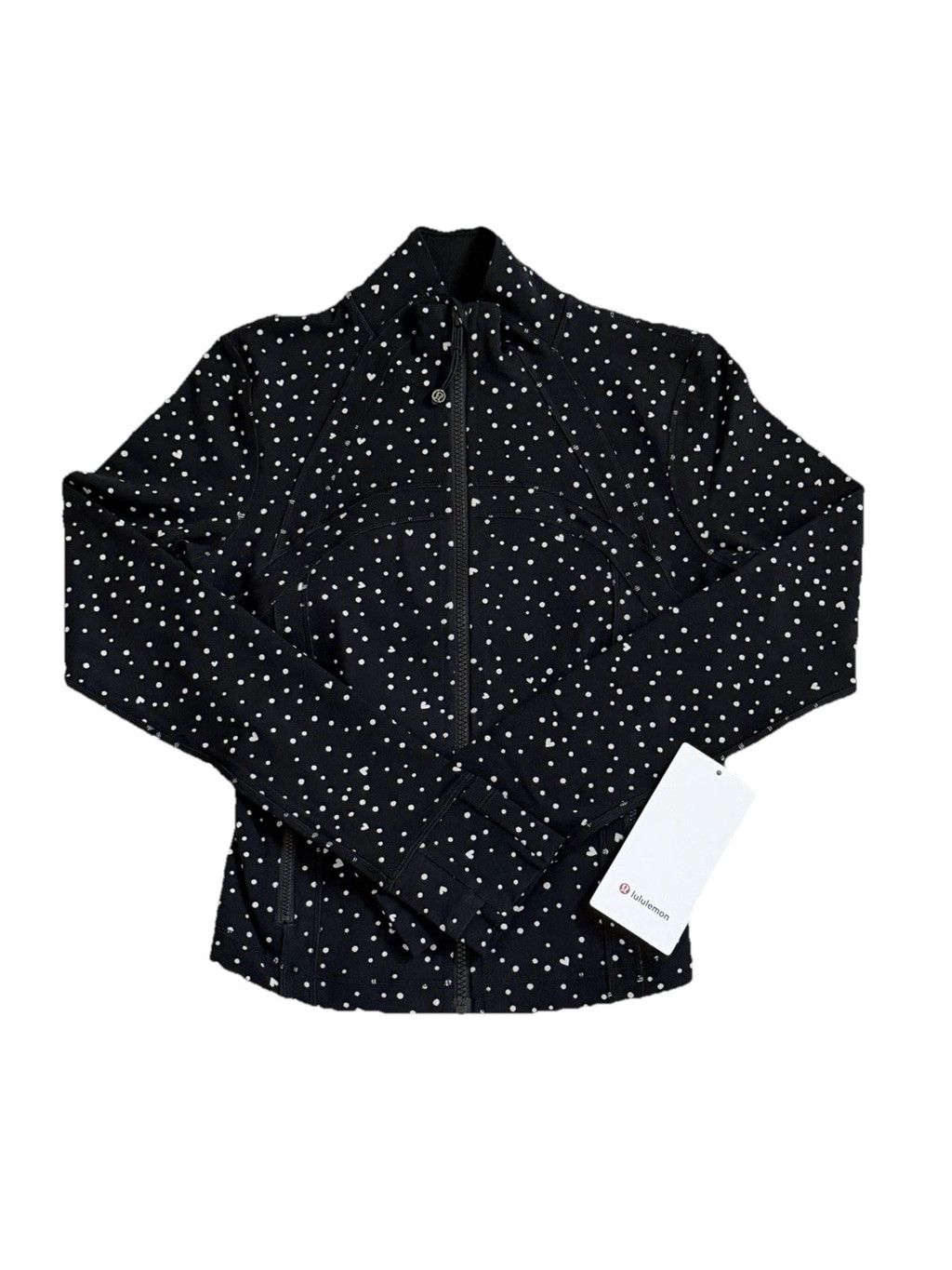 Lululemon LULULEMON DEFINE CROPPED JACKET BLACK HEART DOT WHITE SIZE 6 Size M / US 6-8 / IT 42-44 - 1 Thumbnail