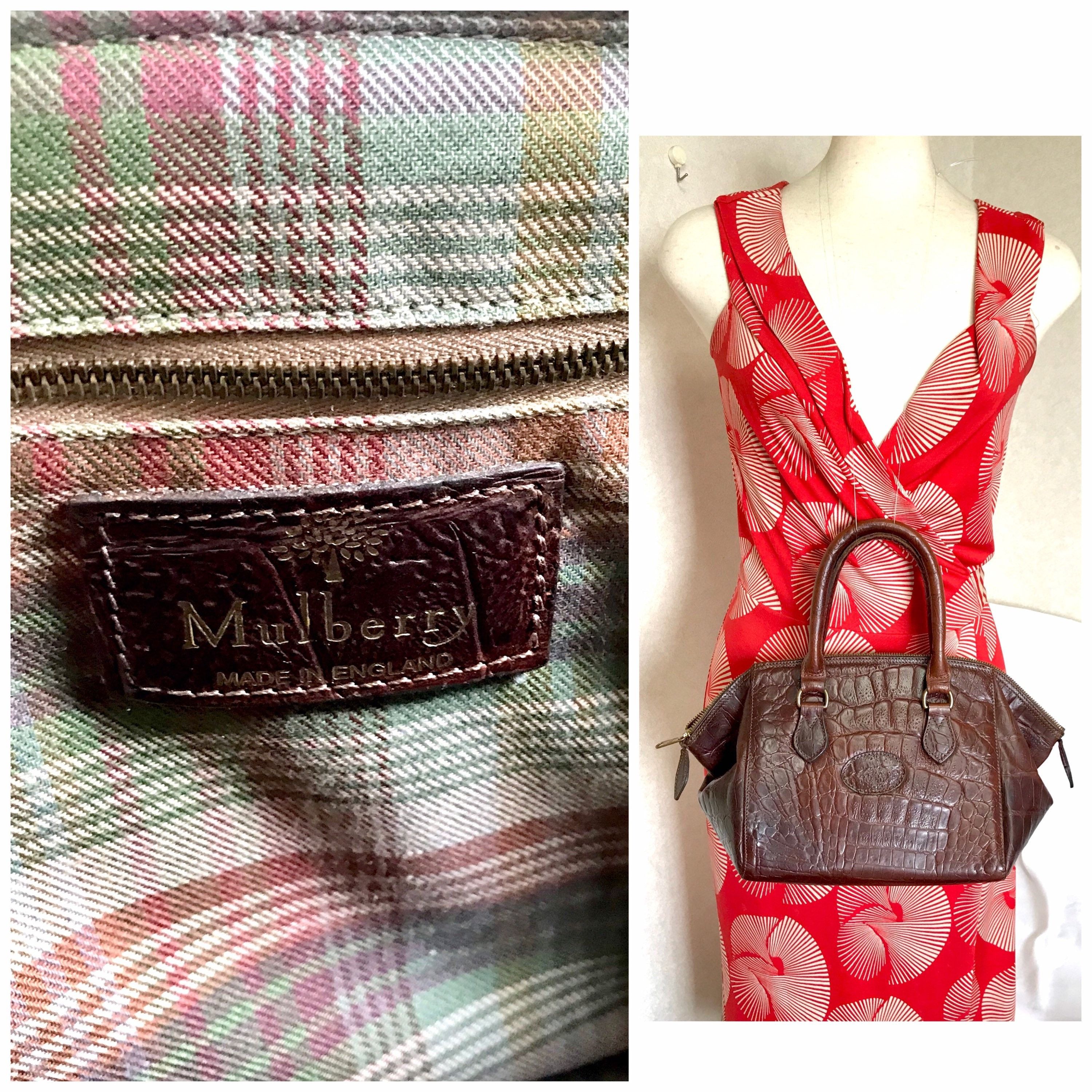 Mulberry Vintage Mulberry croc embossed leather mini doctor's bag Size ONE SIZE - 10 Thumbnail