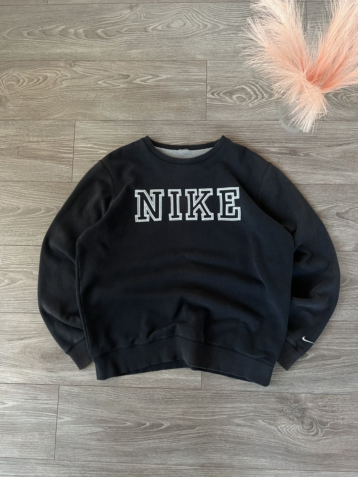 Designer × Nike × Vintage ‼️Vintage Nike Big Logo Knit Crewneck Sweatshirt ‼️ Size US L / EU 52-54 / 3 - 7 Thumbnail