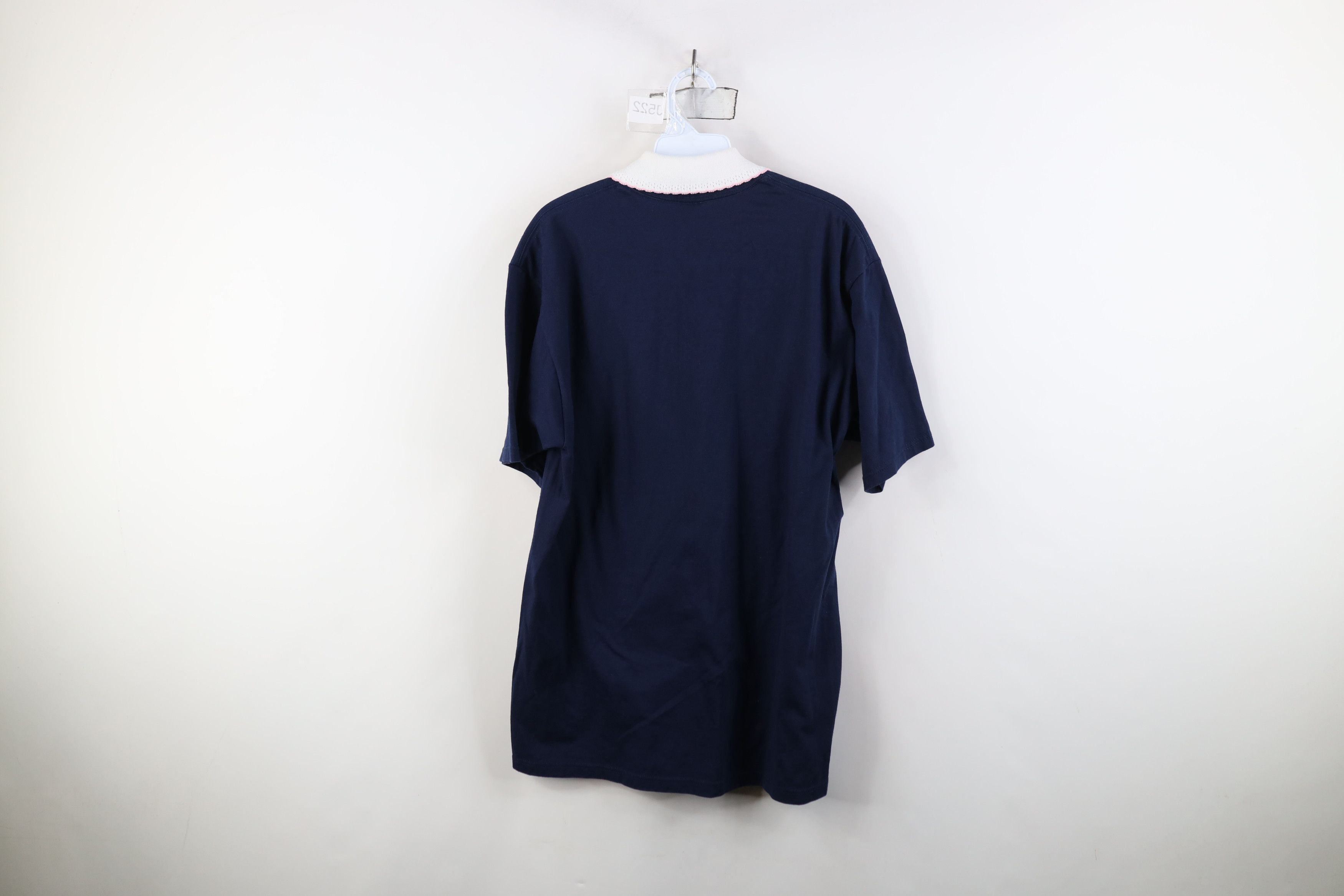 Vintage Vintage 90s Streetwear Quilt Heart Collared T-Shirt USA Size L / US 10 / IT 46 - 11 Thumbnail