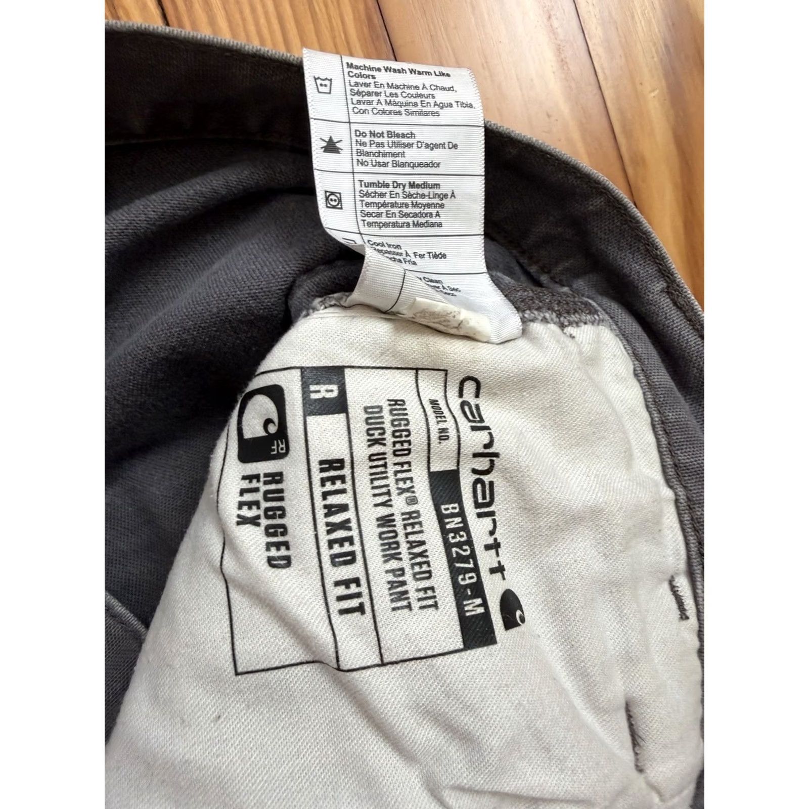 Carhartt VINTAGE Carhartt 103279 GVL Relaxed Fit Rugged Flex Duck Work Pants Grey 31x32 Distress Size US 31 - 5 Thumbnail