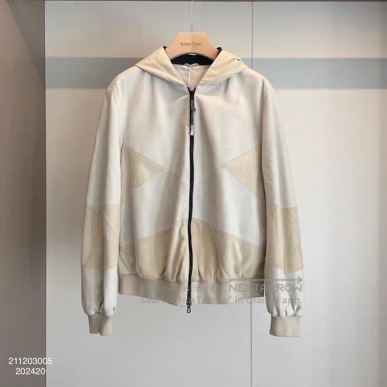 Brunello Cucinelli Brunello Cucinelli Beige and Beige White Color Blocked Hoo Size M / US 6-8 / IT 42-44 - 1 Thumbnail
