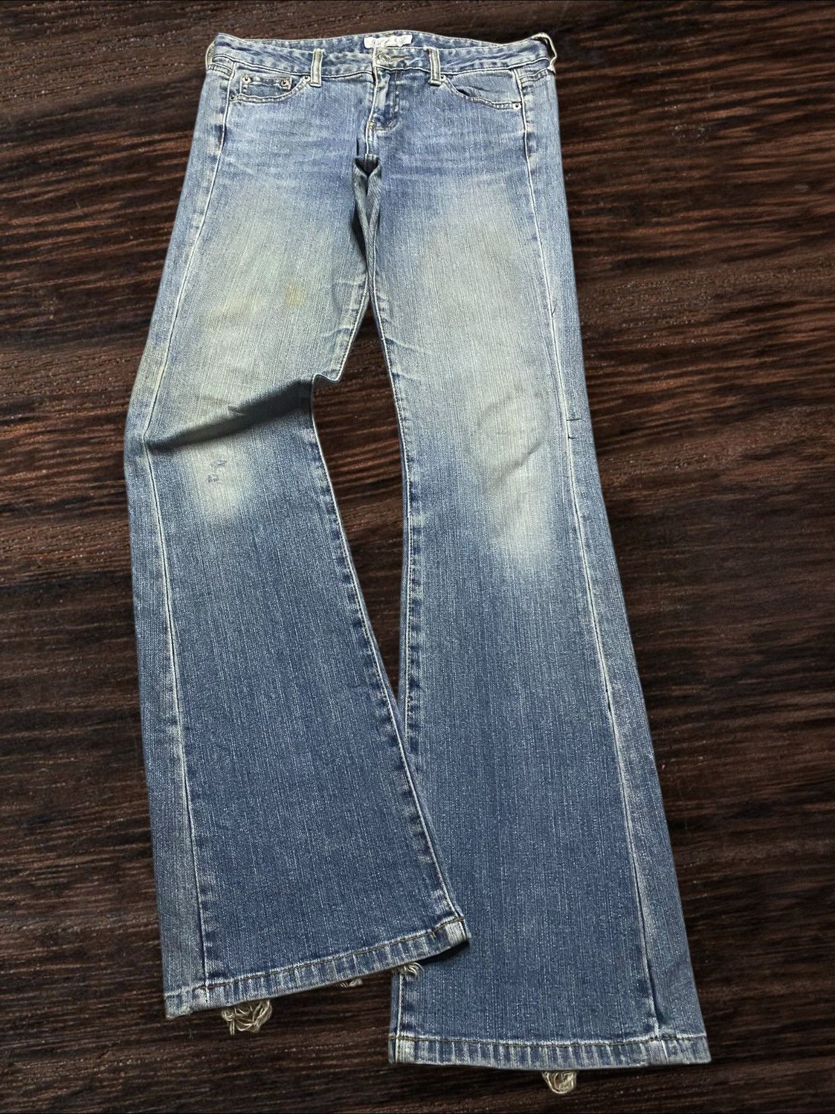 Japanese Brand Vtg Japanese Brand Glacer Light Wash Distressed Flare Jeans Size US 29 - 1 Thumbnail