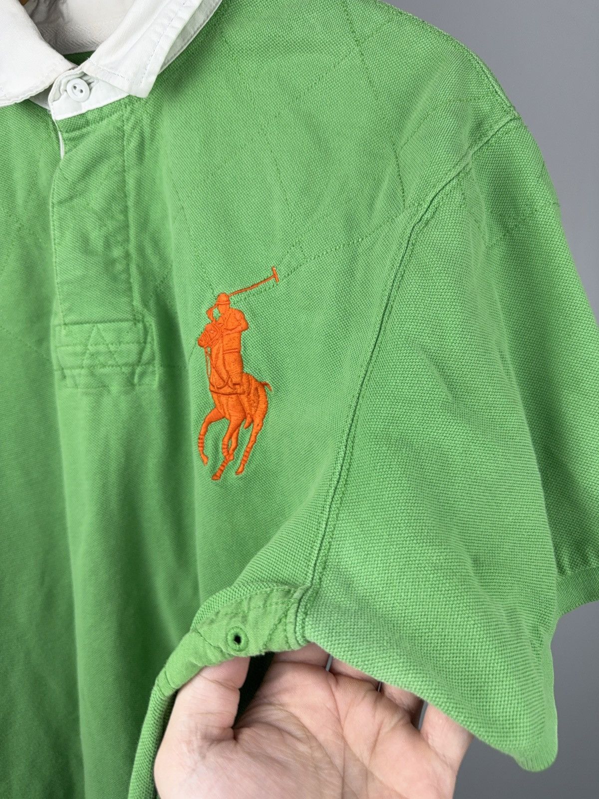 Polo Ralph Lauren 90s Retro Polo Ralph Lauren Big Pony Custom Fit Rugby Polo Size US XL / EU 56 / 4 - 7 Thumbnail