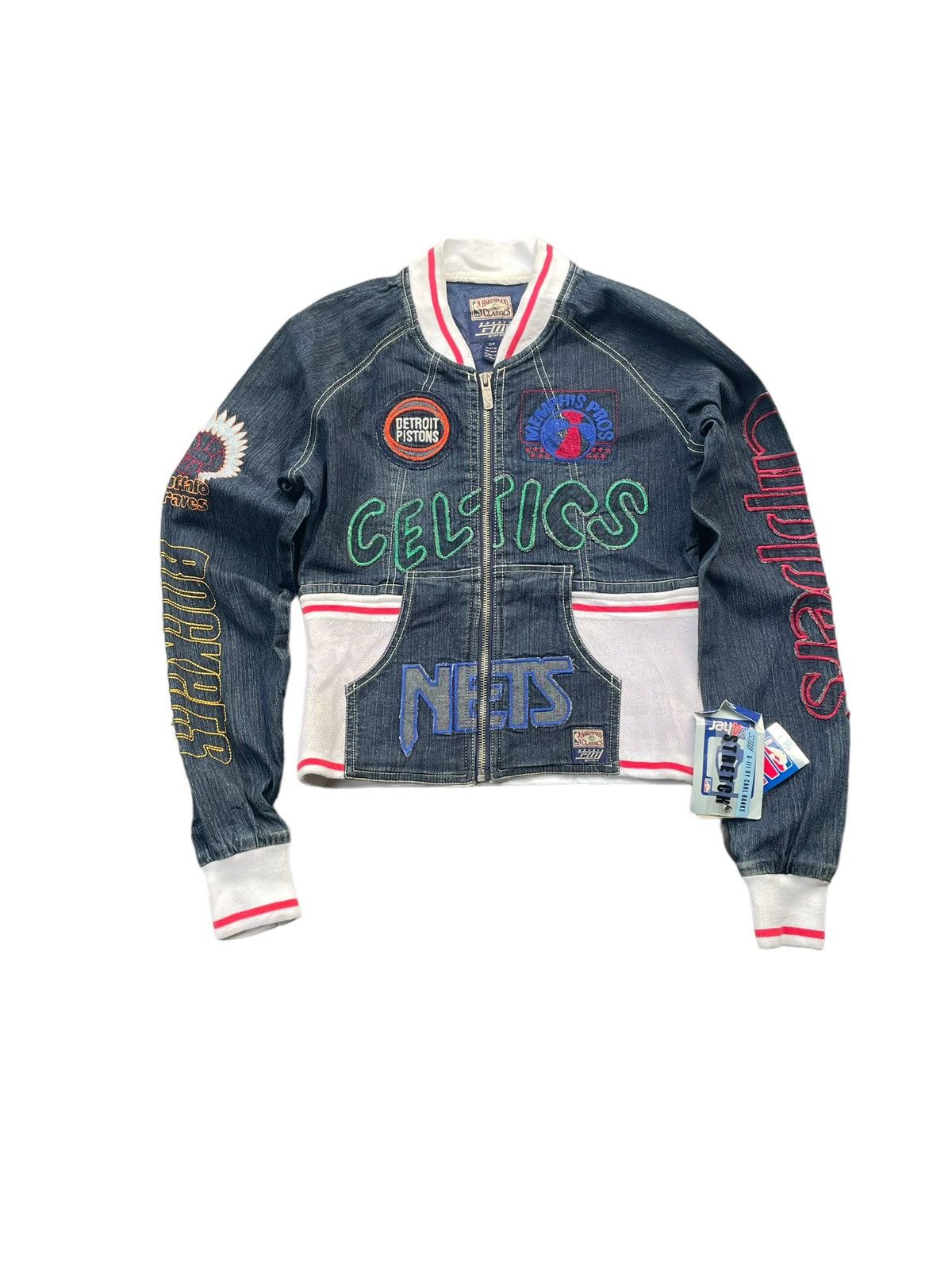 NBA Hardwood Classics NBA Denim Jacket Size S / US 4 / IT 40 - 1 Thumbnail