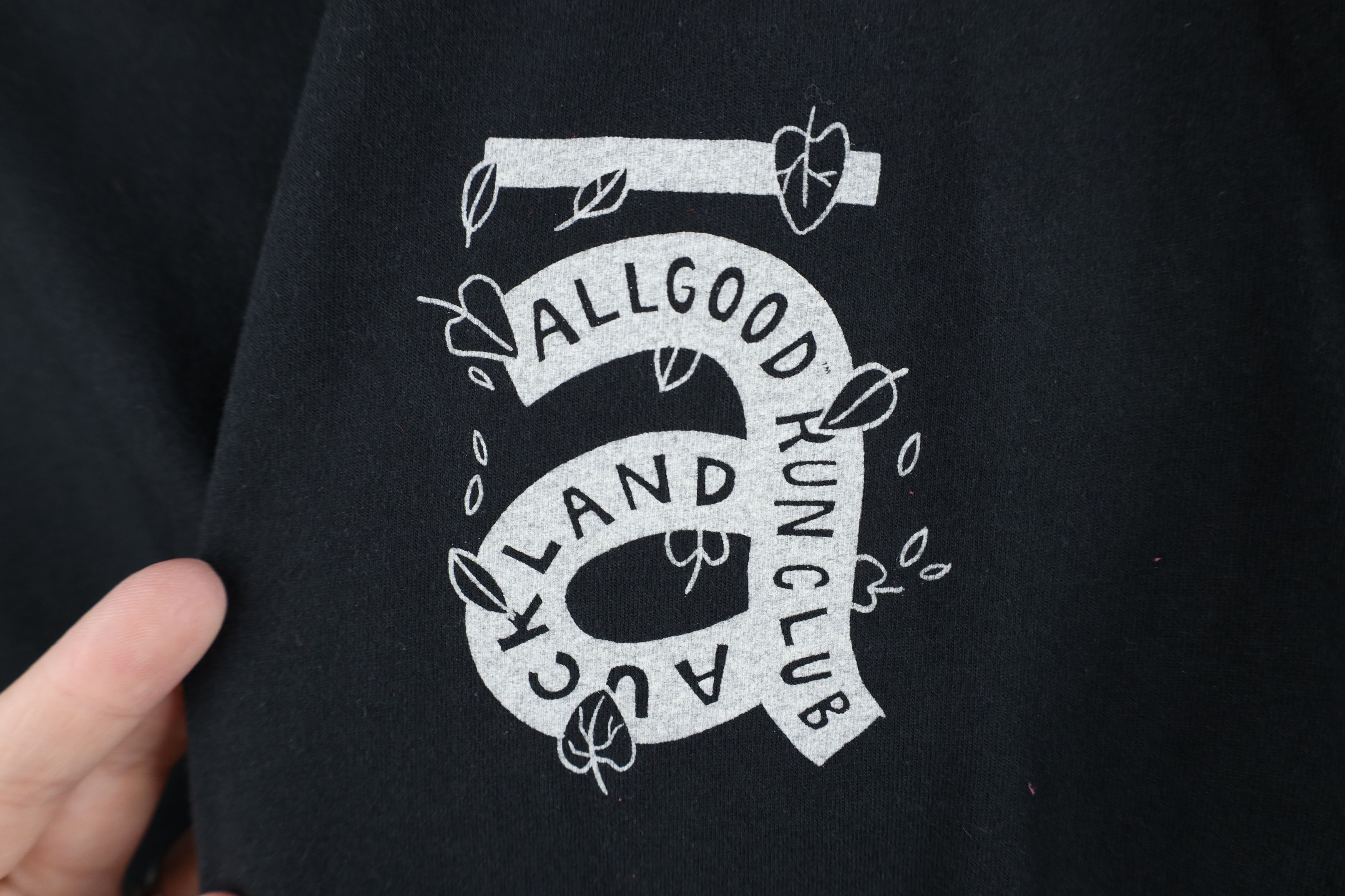 Vintage Allbirds Spell Out All Good Auckland Run Club T-Shirt Black Size M / US 6-8 / IT 42-44 - 4 Thumbnail