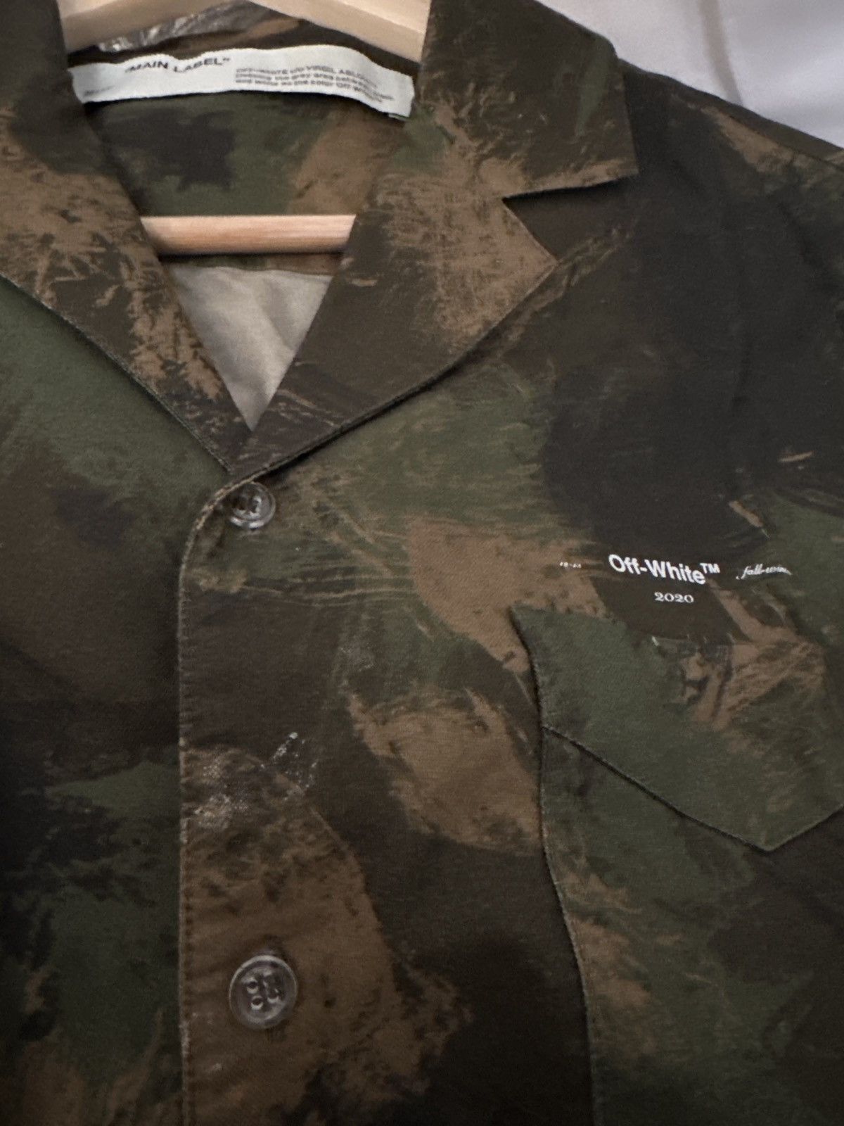 Off-White Off-White Incompiuto Camp Collar Shirt Size US S / EU 44-46 / 1 - 9 Thumbnail