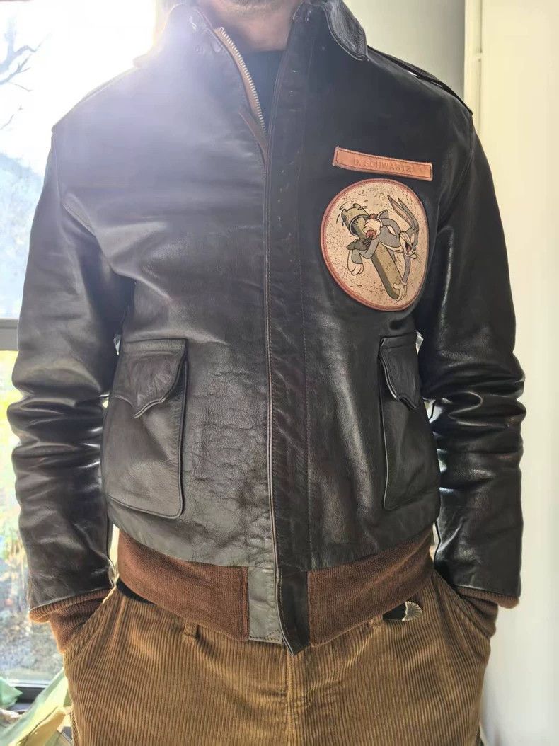 The Real McCoy's Leather Jacket Size US L / EU 52-54 / 3 - 3 Thumbnail
