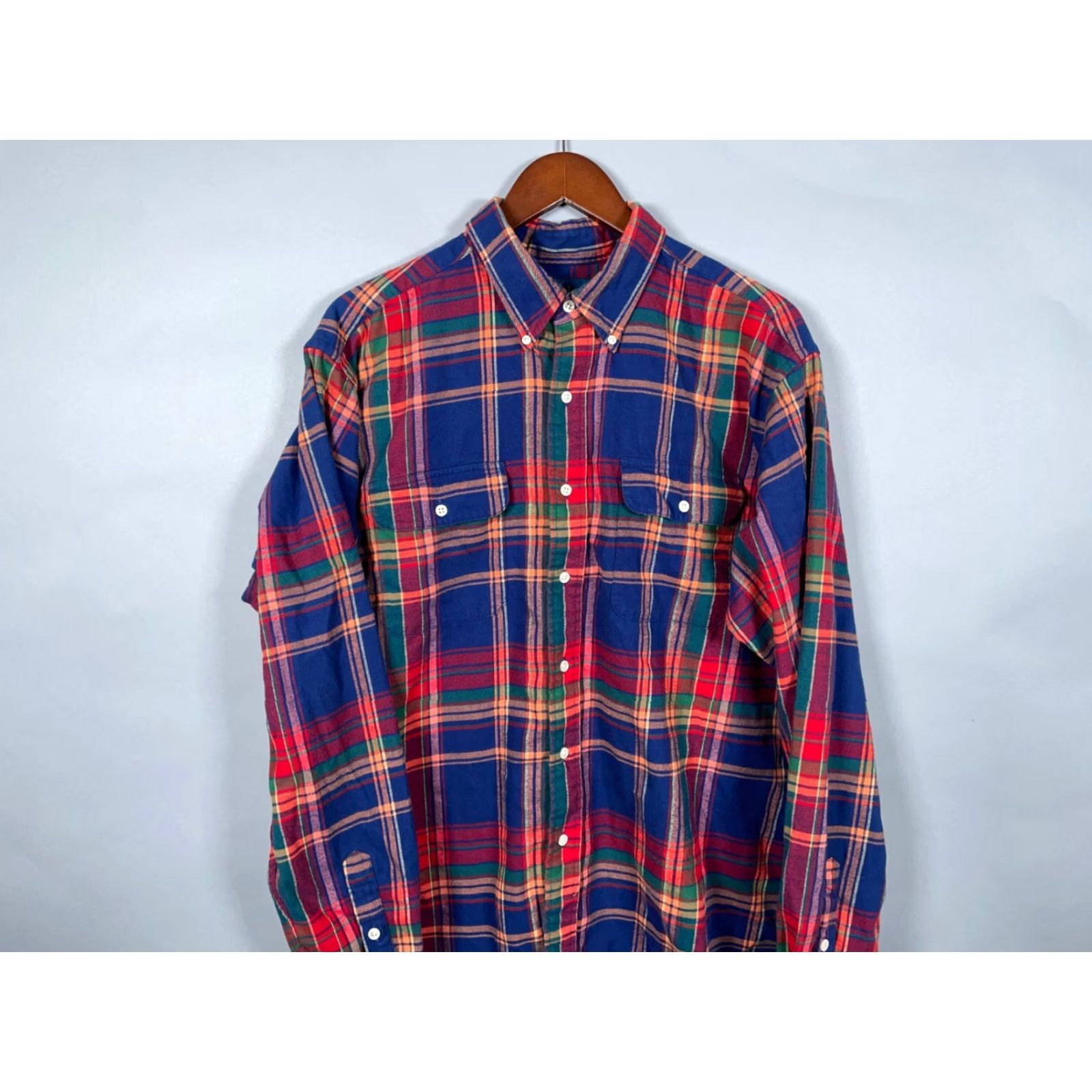 Ralph Lauren Ralph Lauren Flannel Work Shirt Men's XL Red Blue Plaid Workwear Polo Workshirt 90s Mens Size US XL / EU 56 / 4 - 4 Thumbnail