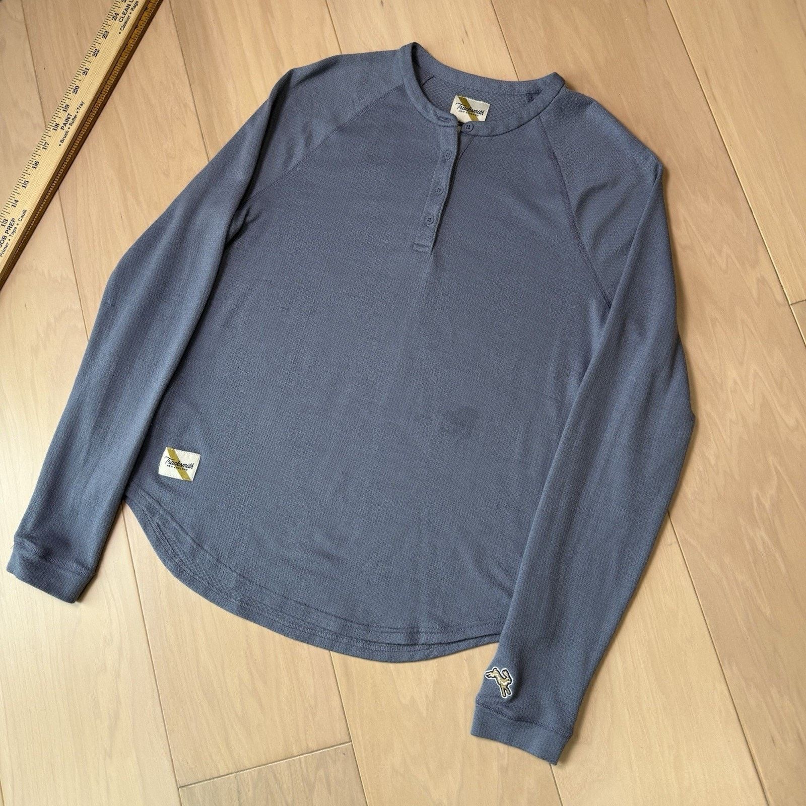 Tracksmith New England Tracksmith Merino Henley Shirt Women's M Blue Wool LS Size M / US 6-8 / IT 42-44 - 10 Thumbnail